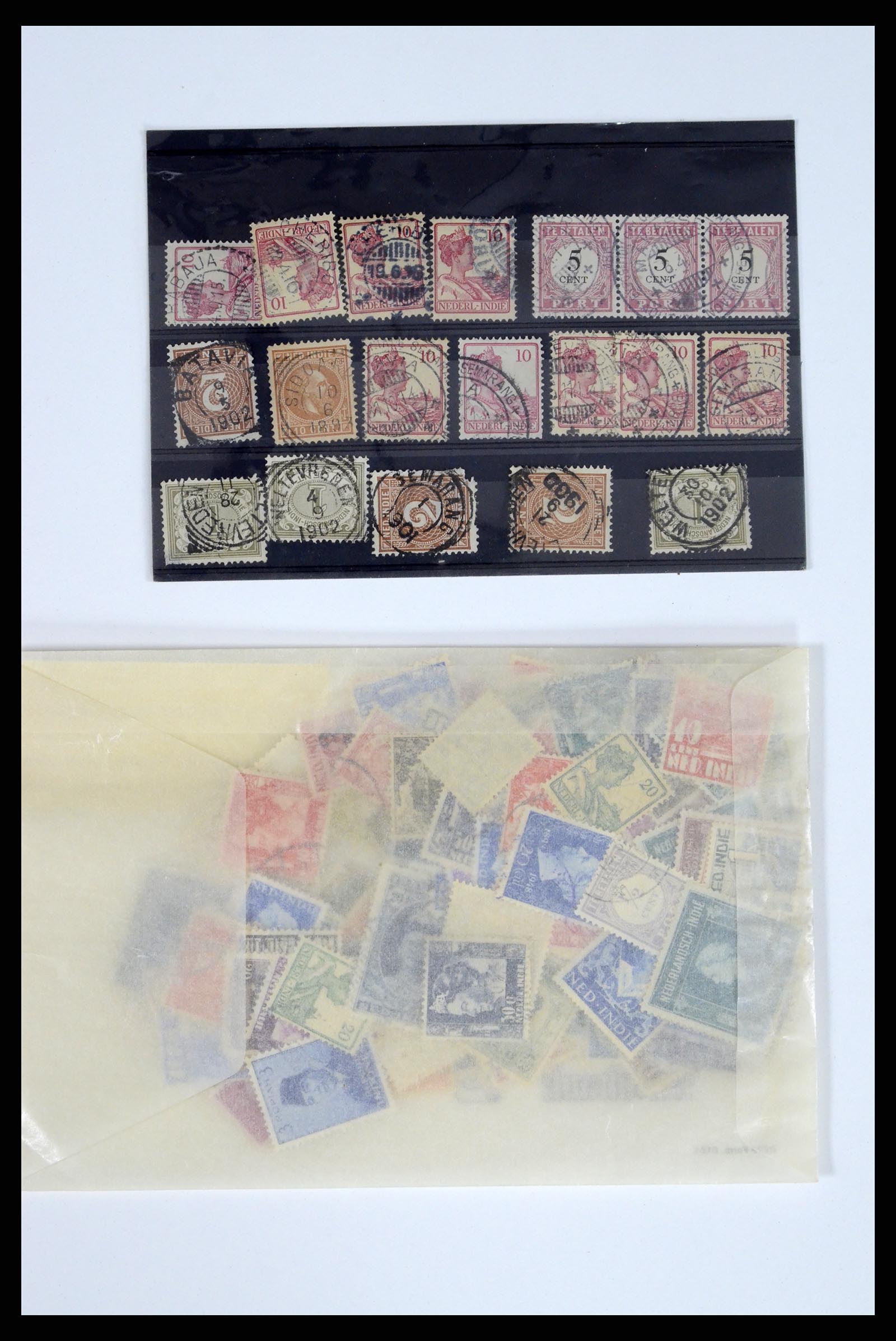 37460 047 - Postzegelverzameling 37460 Nederlands Indië stempels 1864-1948.