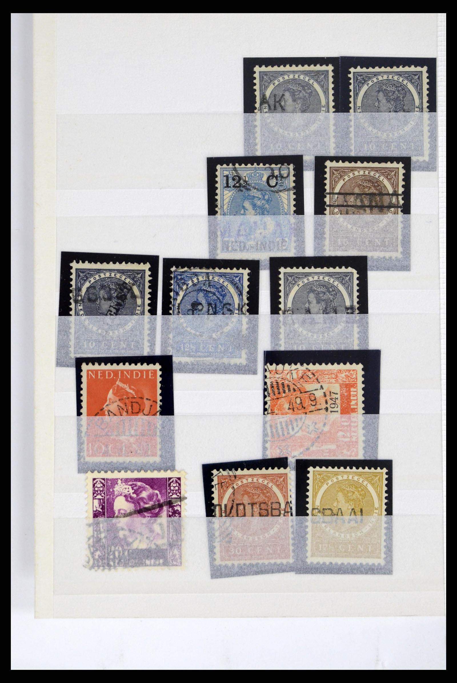 37460 051 - Postzegelverzameling 37460 Nederlands Indië stempels 1864-1948.