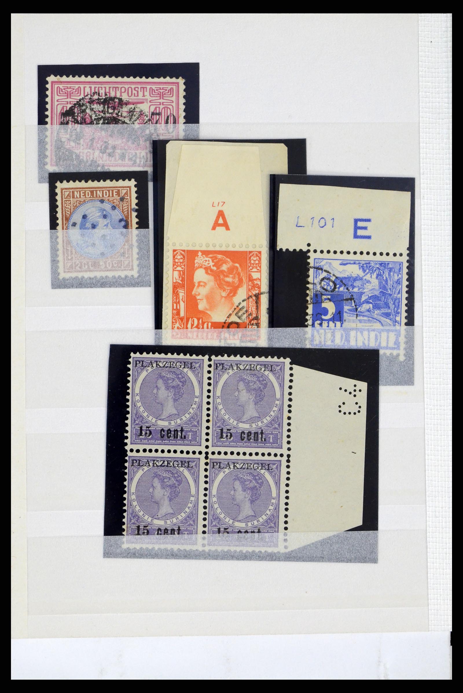 37460 053 - Postzegelverzameling 37460 Nederlands Indië stempels 1864-1948.