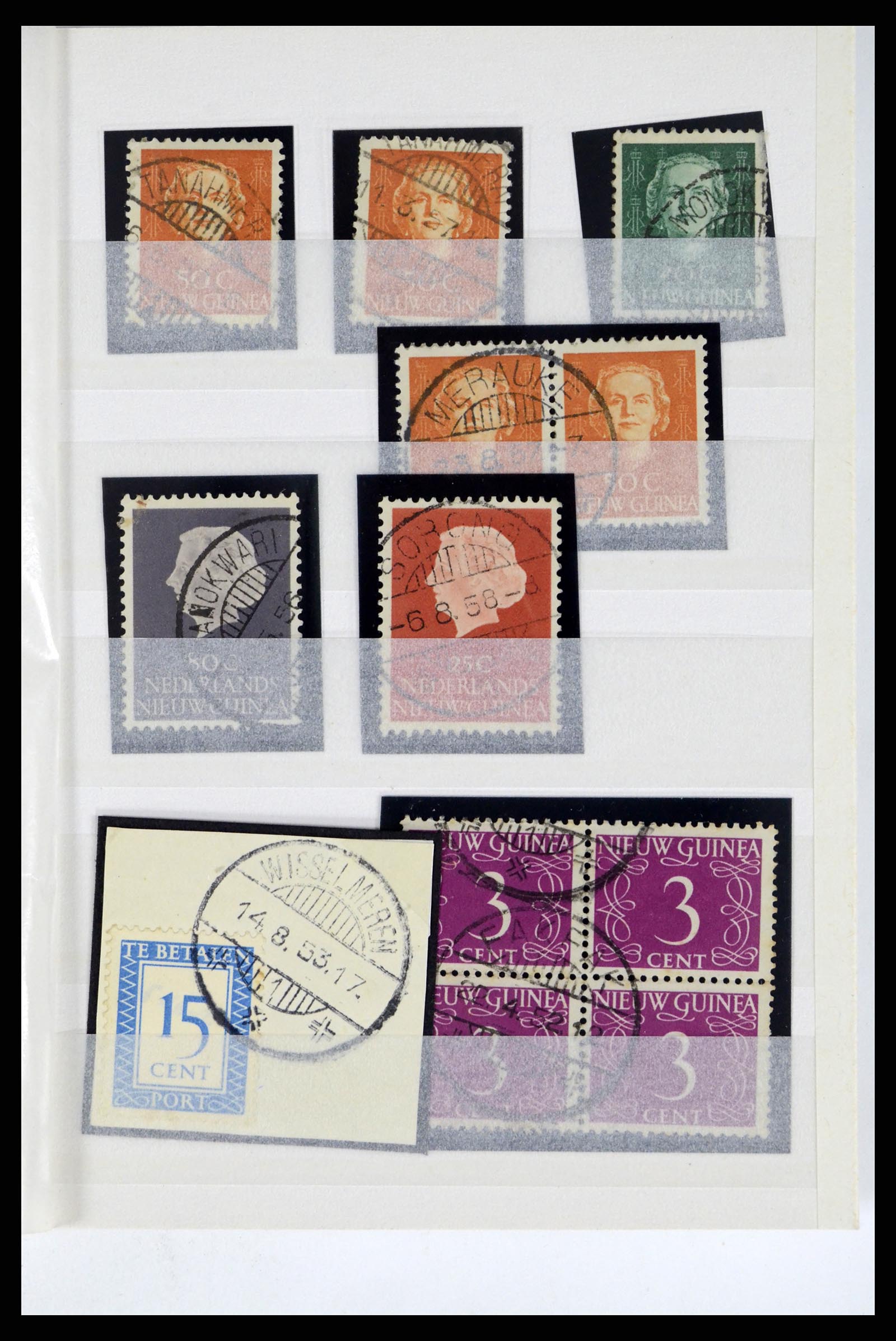 37460 054 - Postzegelverzameling 37460 Nederlands Indië stempels 1864-1948.