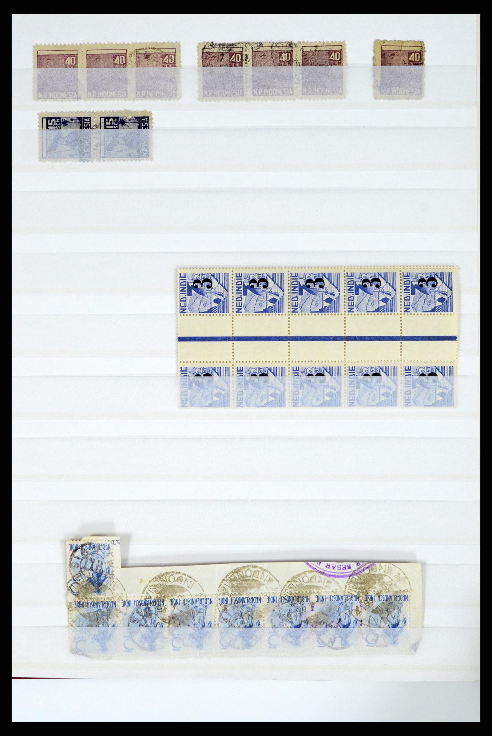 37460 128 - Postzegelverzameling 37460 Nederlands Indië stempels 1864-1948.