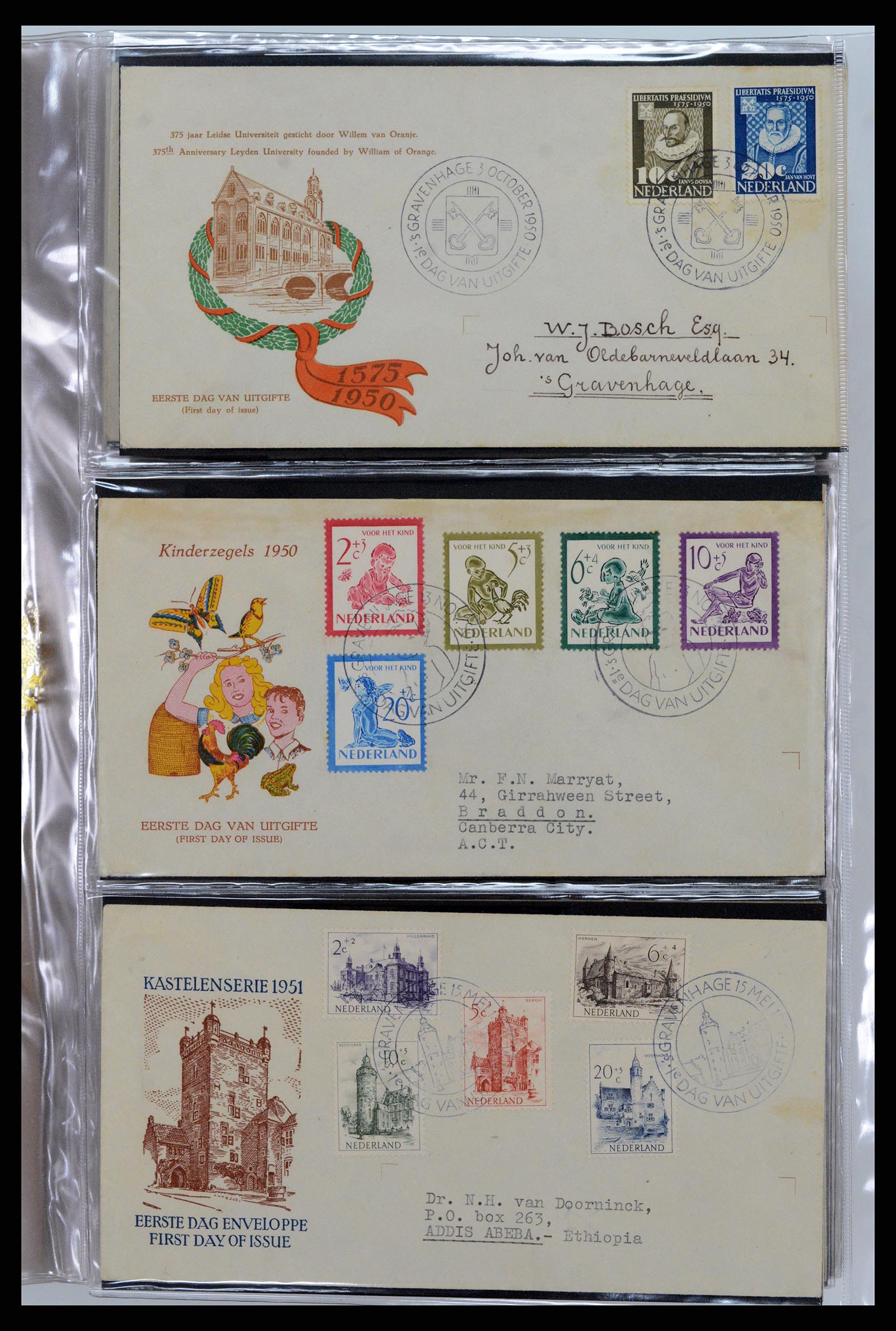 37461 002 - Postzegelverzameling 37461 Nederland FDC's 1950-2014.