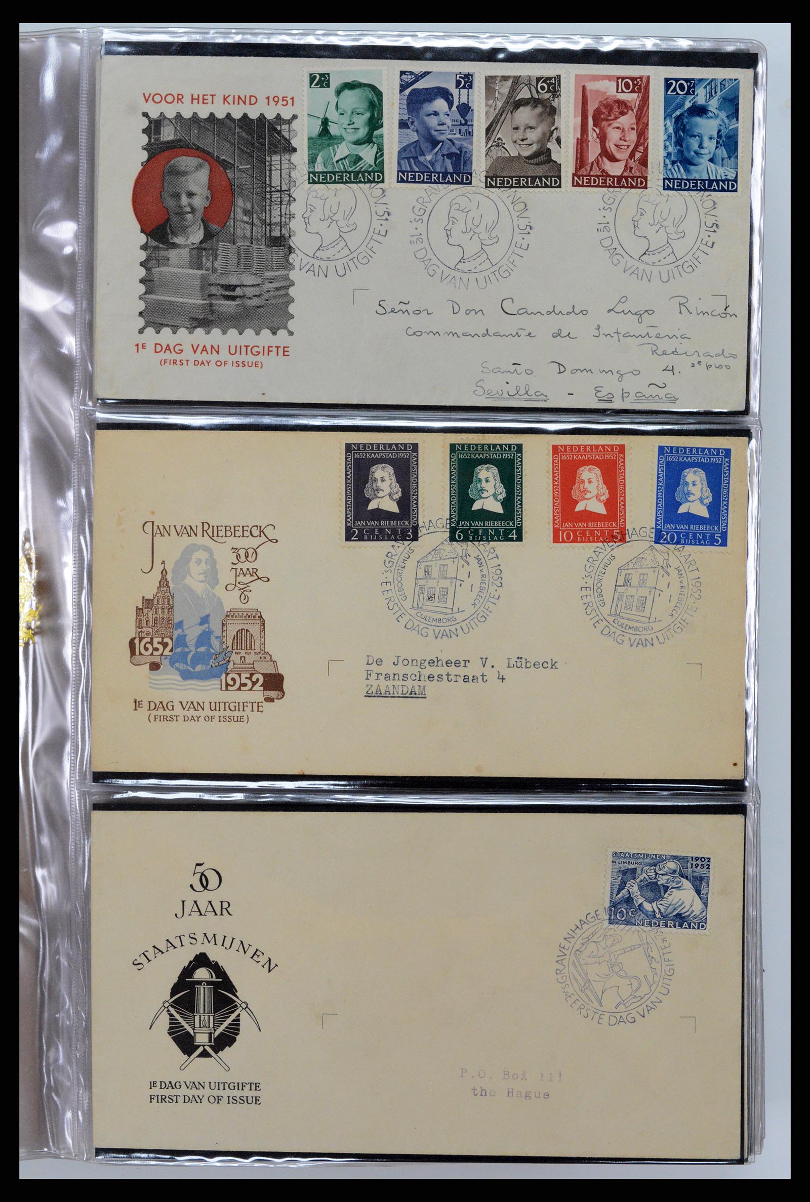 37461 003 - Postzegelverzameling 37461 Nederland FDC's 1950-2014.