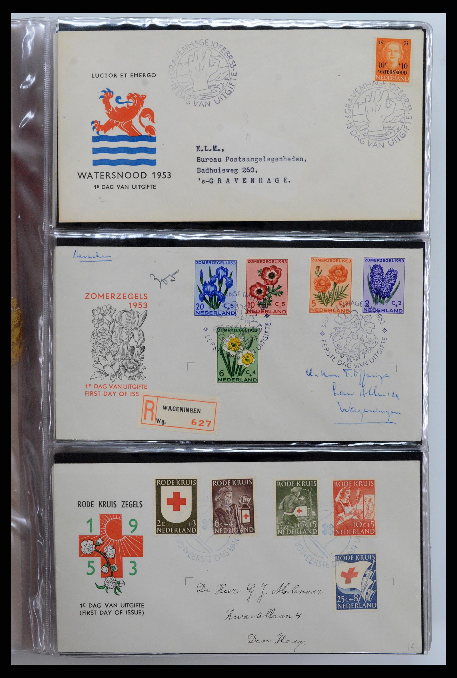 37461 005 - Stamp collection 37461 Netherlands FDC's 1950-2014.