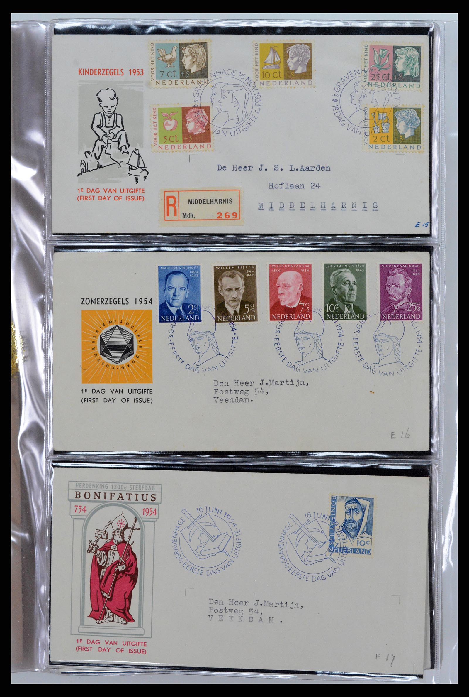 37461 006 - Postzegelverzameling 37461 Nederland FDC's 1950-2014.