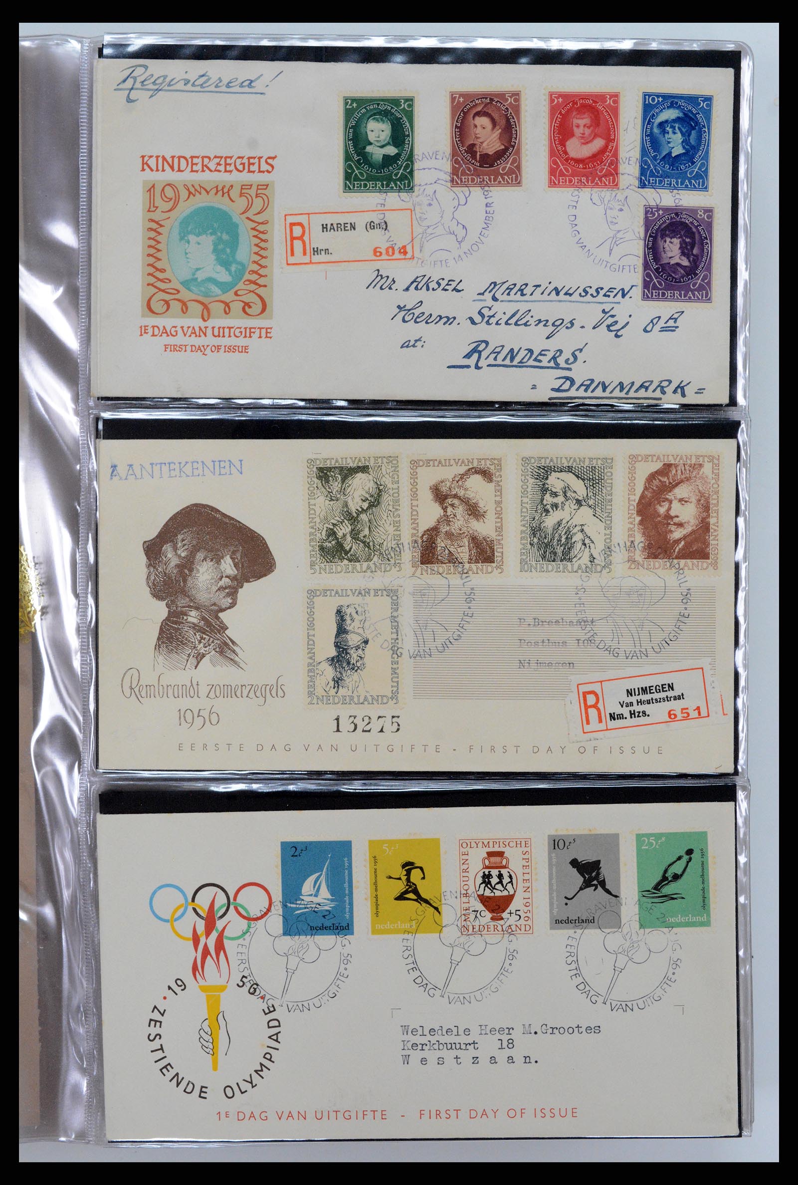 37461 009 - Postzegelverzameling 37461 Nederland FDC's 1950-2014.