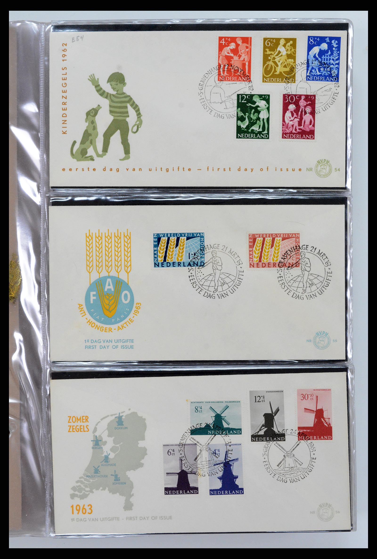 37461 019 - Postzegelverzameling 37461 Nederland FDC's 1950-2014.