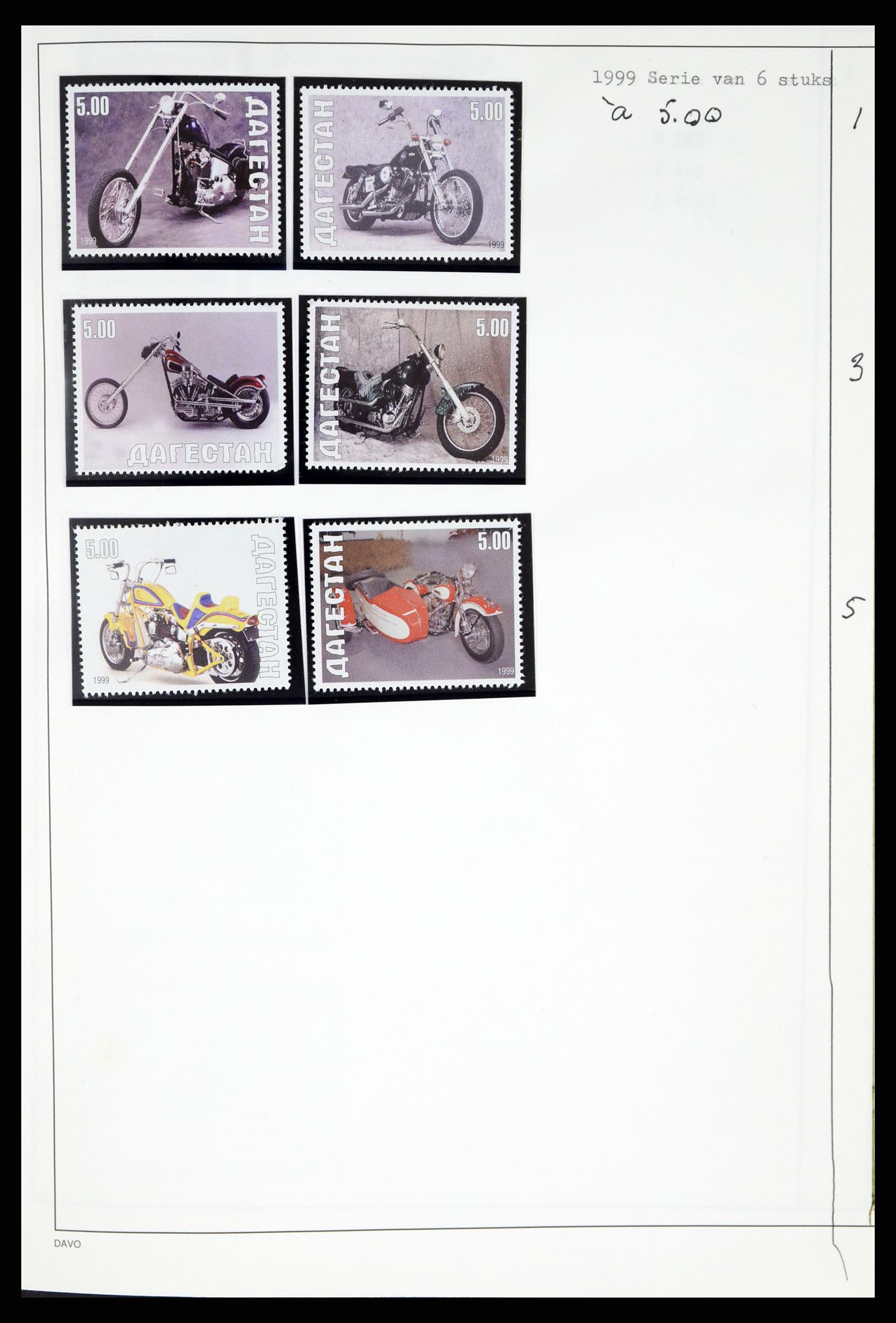 37462 001 - Postzegelverzameling 37462 Motief Motoren 1922-2000.