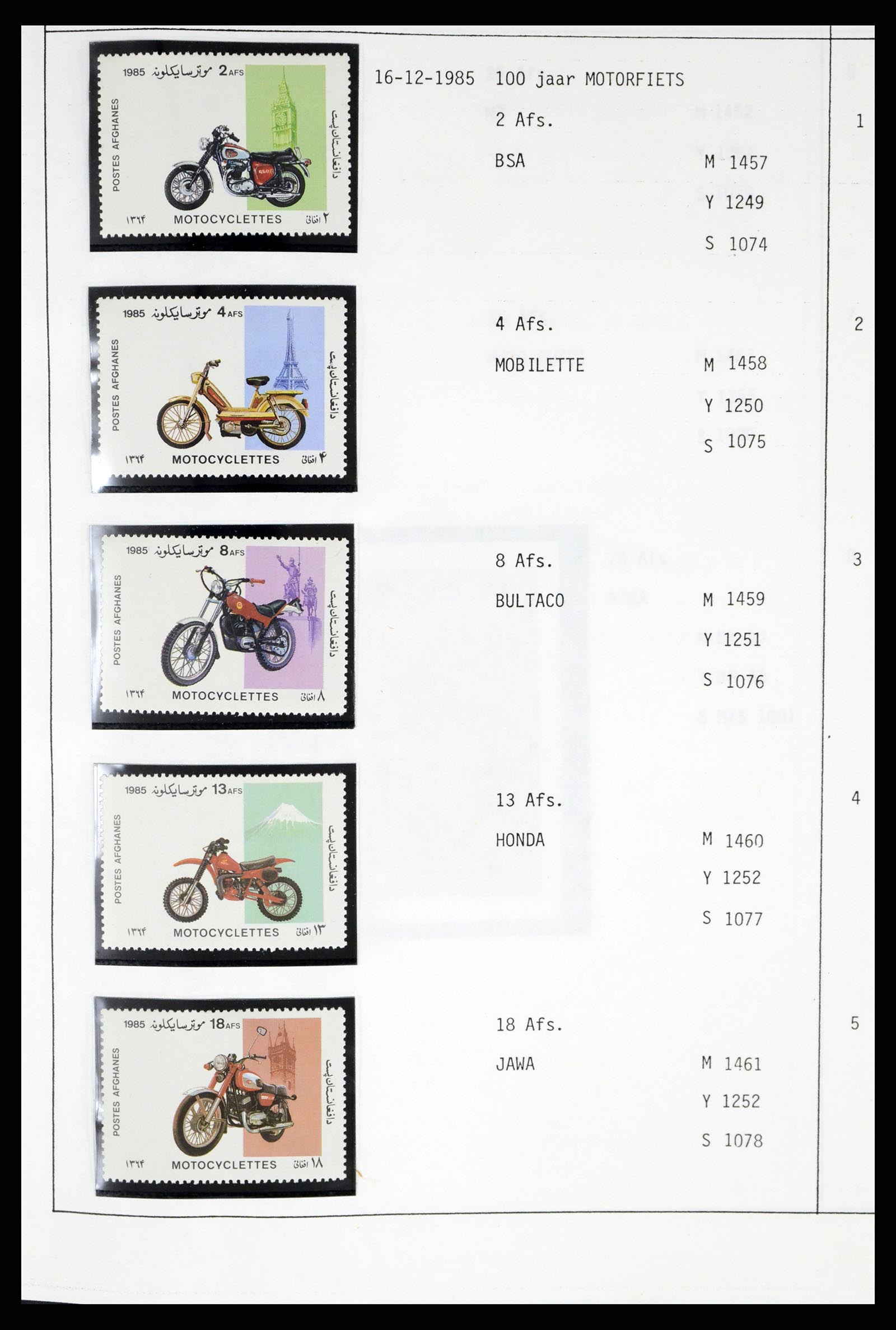 37462 003 - Postzegelverzameling 37462 Motief Motoren 1922-2000.