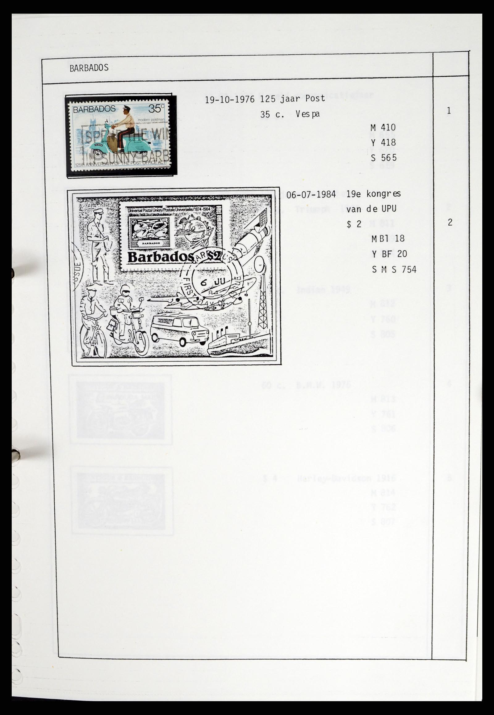 37462 019 - Stamp collection 37462 Thematics Motorcycles 1922-2000.