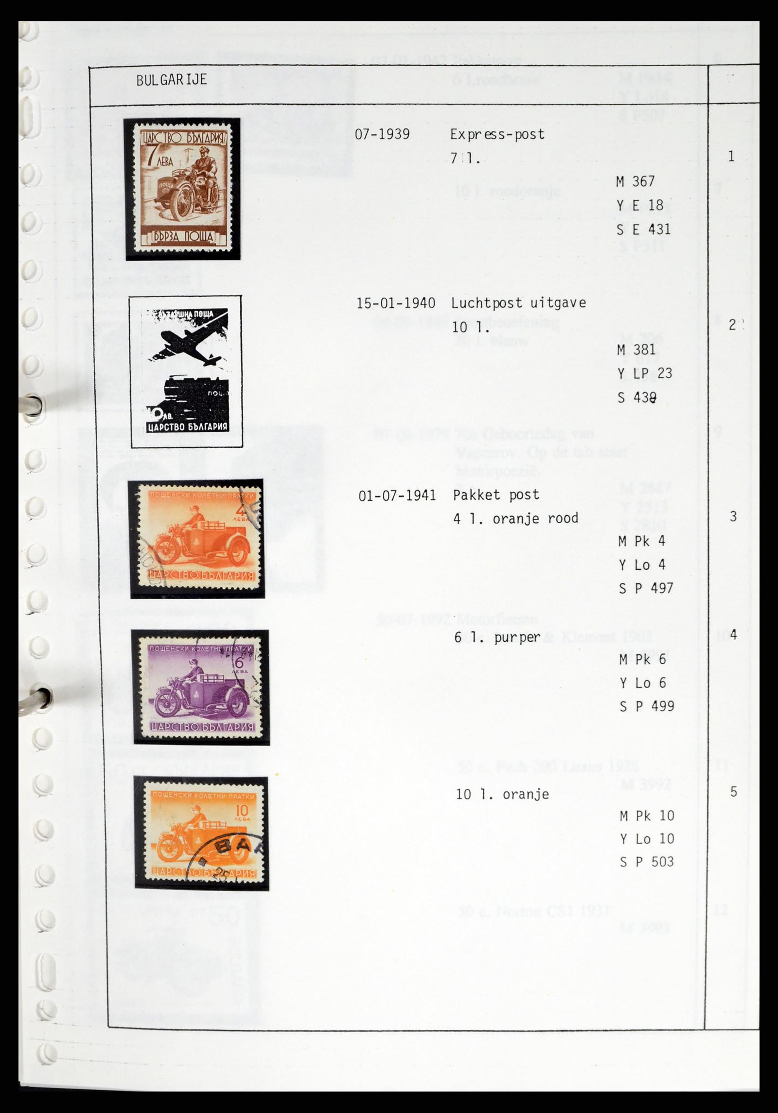 37462 032 - Postzegelverzameling 37462 Motief Motoren 1922-2000.