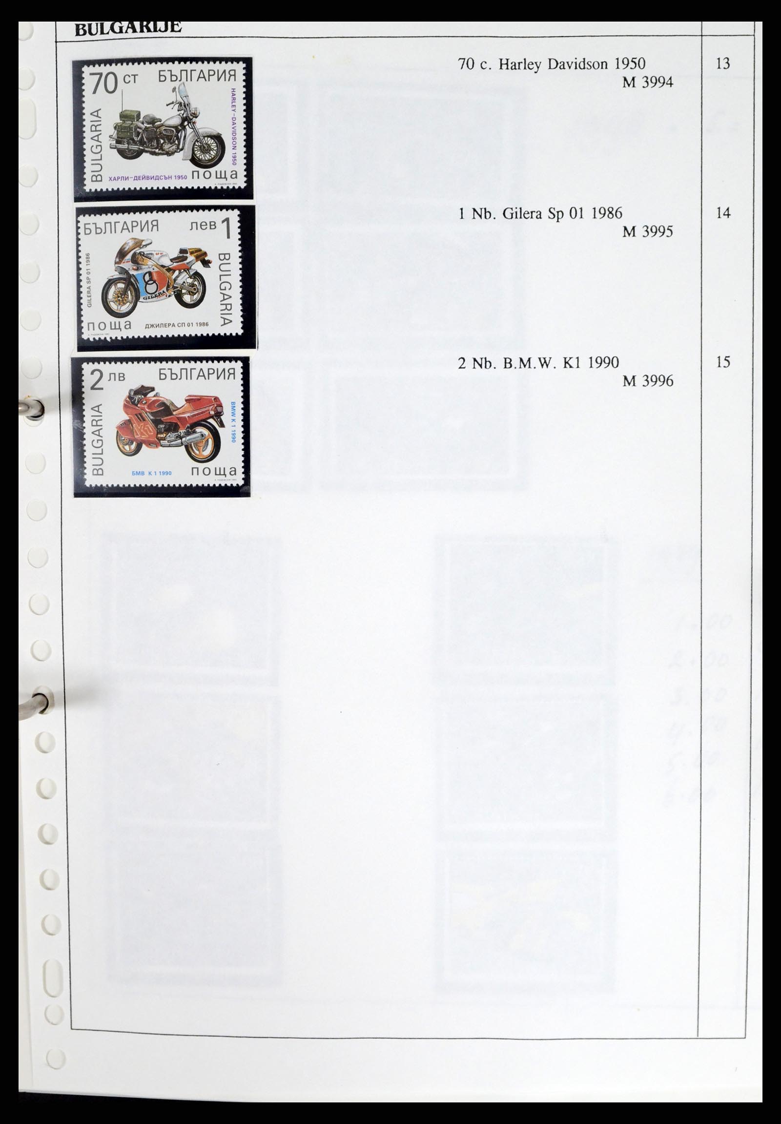 37462 034 - Postzegelverzameling 37462 Motief Motoren 1922-2000.