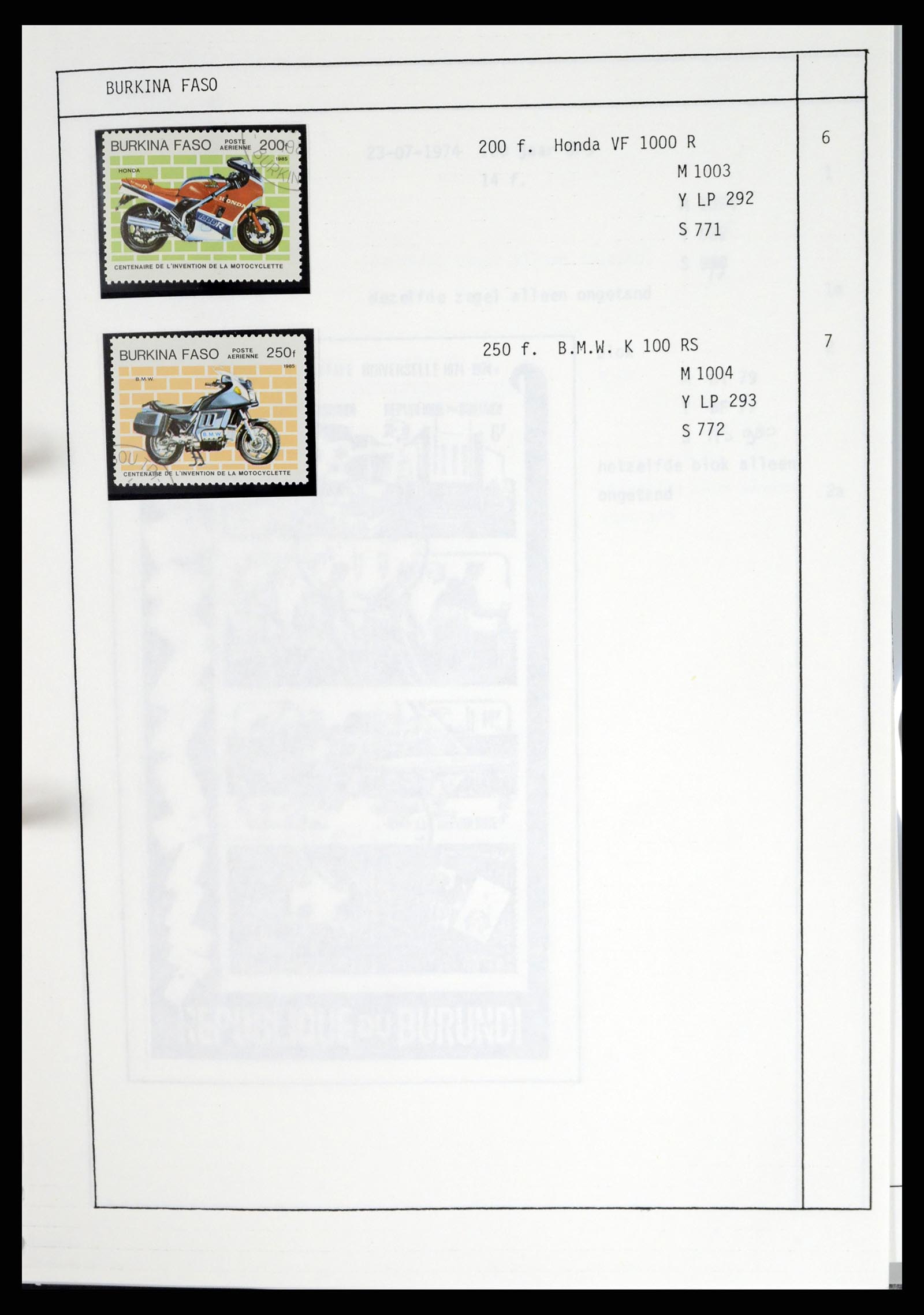 37462 037 - Postzegelverzameling 37462 Motief Motoren 1922-2000.
