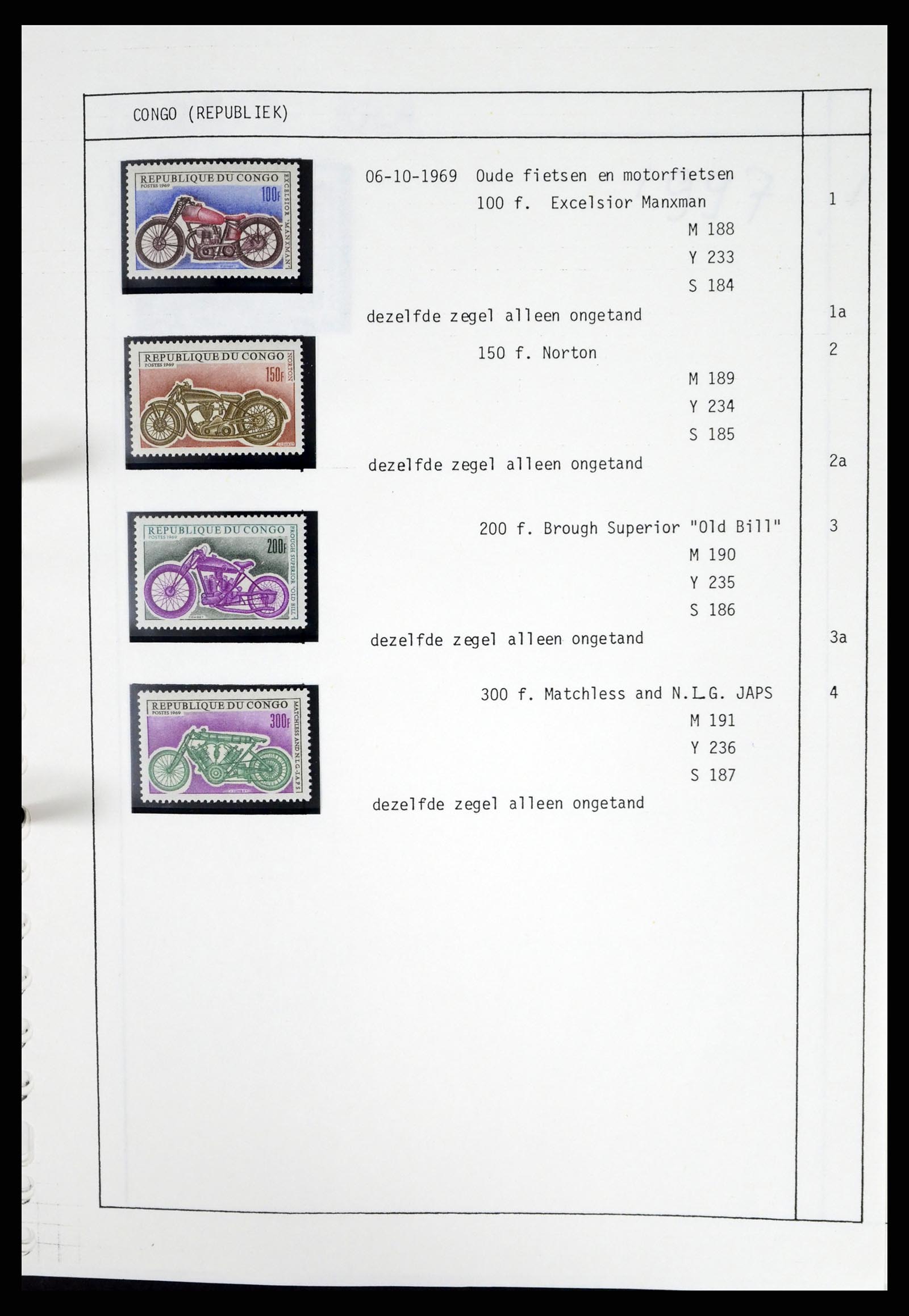 37462 051 - Stamp collection 37462 Thematics Motorcycles 1922-2000.