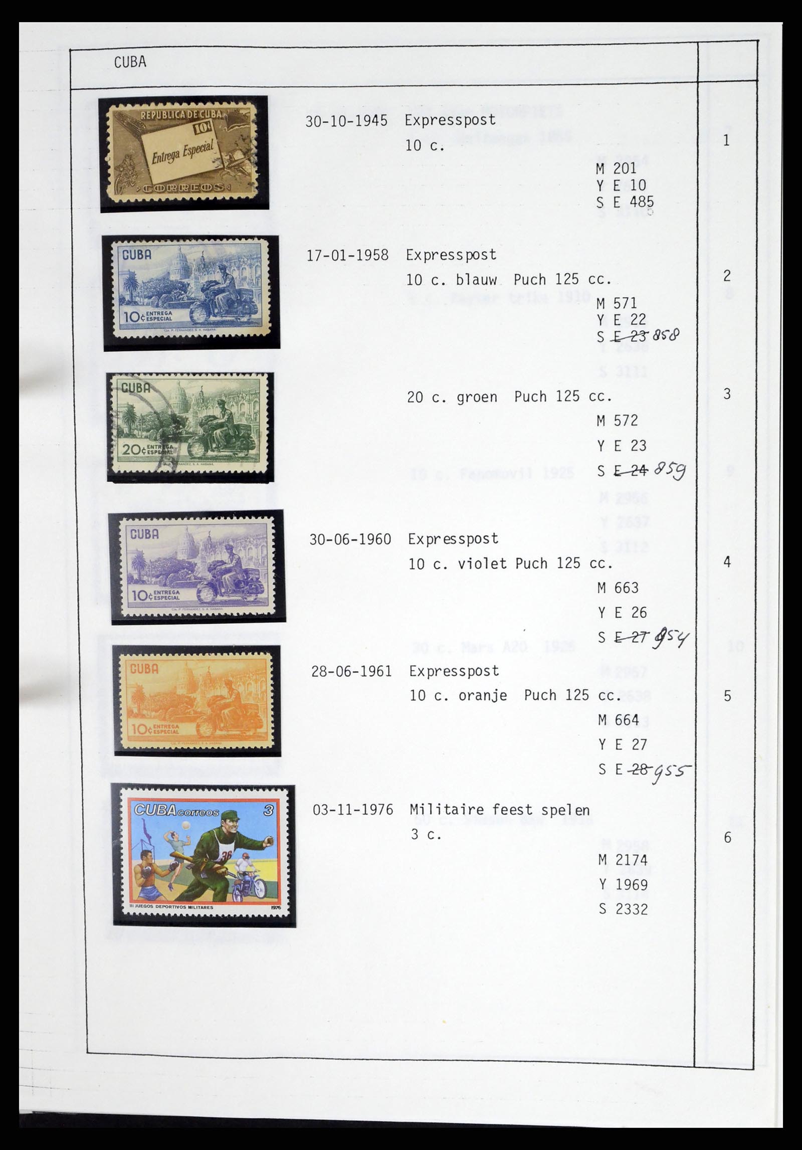 37462 053 - Postzegelverzameling 37462 Motief Motoren 1922-2000.