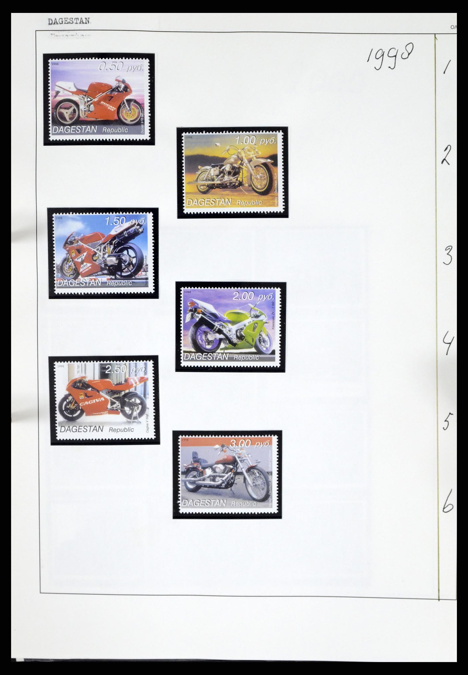 37462 056 - Stamp collection 37462 Thematics Motorcycles 1922-2000.