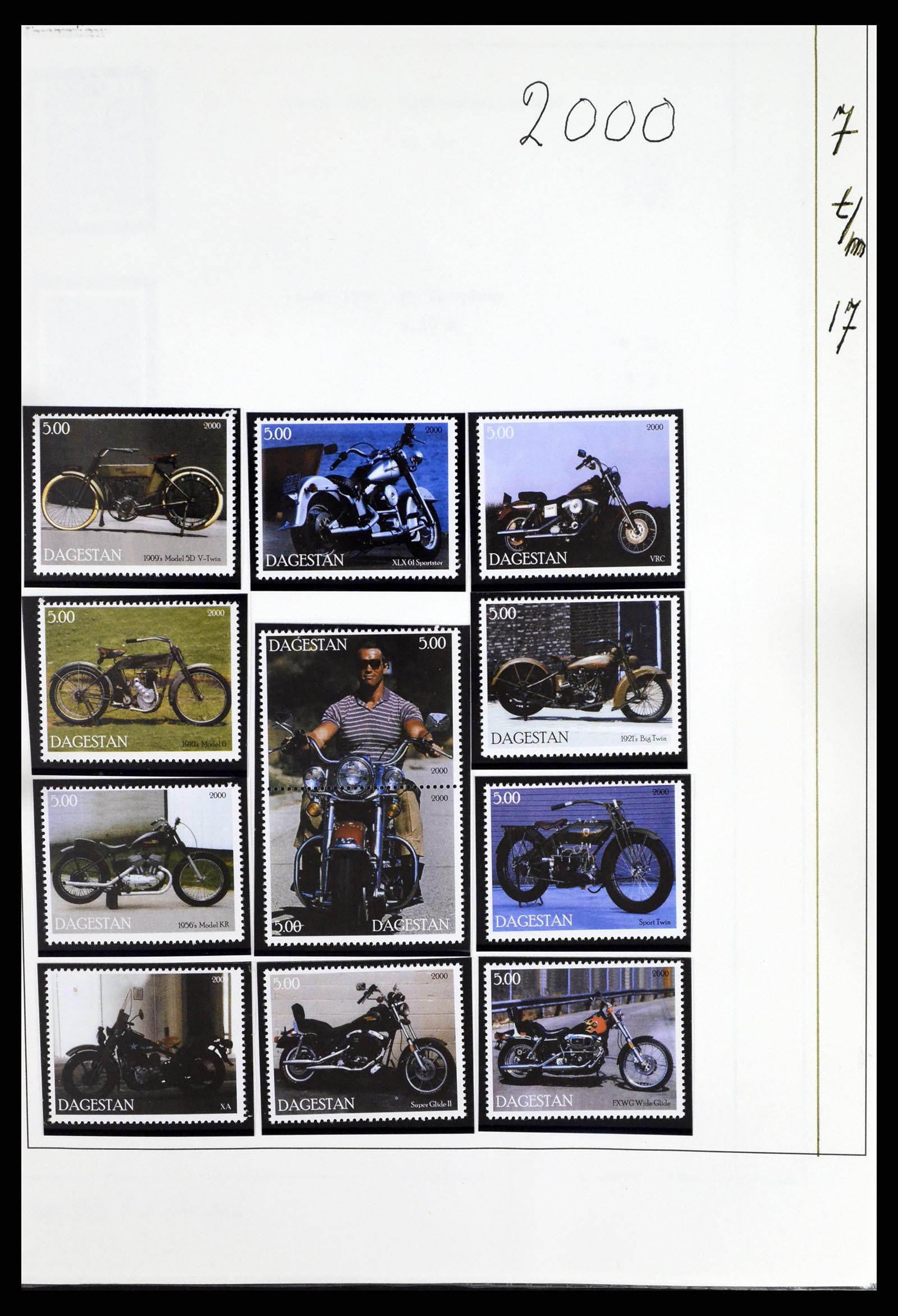 37462 057 - Stamp collection 37462 Thematics Motorcycles 1922-2000.
