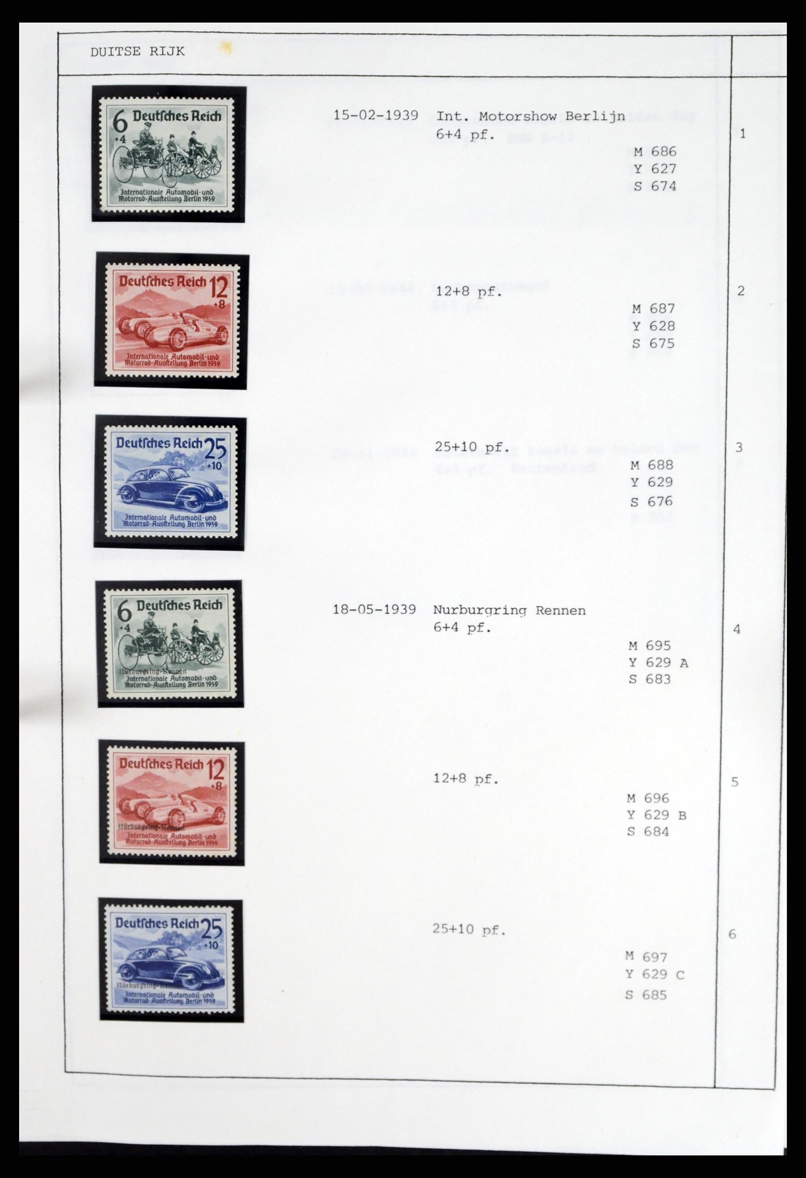 37462 063 - Postzegelverzameling 37462 Motief Motoren 1922-2000.