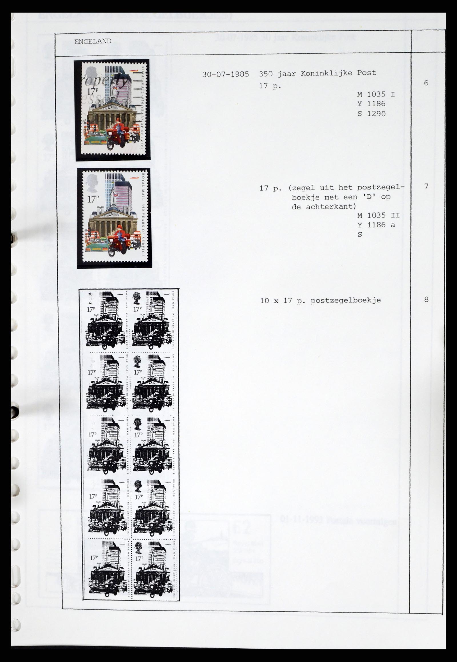37462 071 - Postzegelverzameling 37462 Motief Motoren 1922-2000.