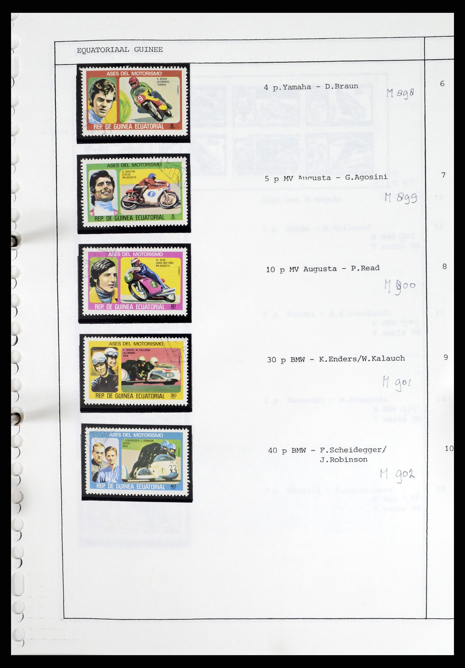 37462 073 - Stamp collection 37462 Thematics Motorcycles 1922-2000.