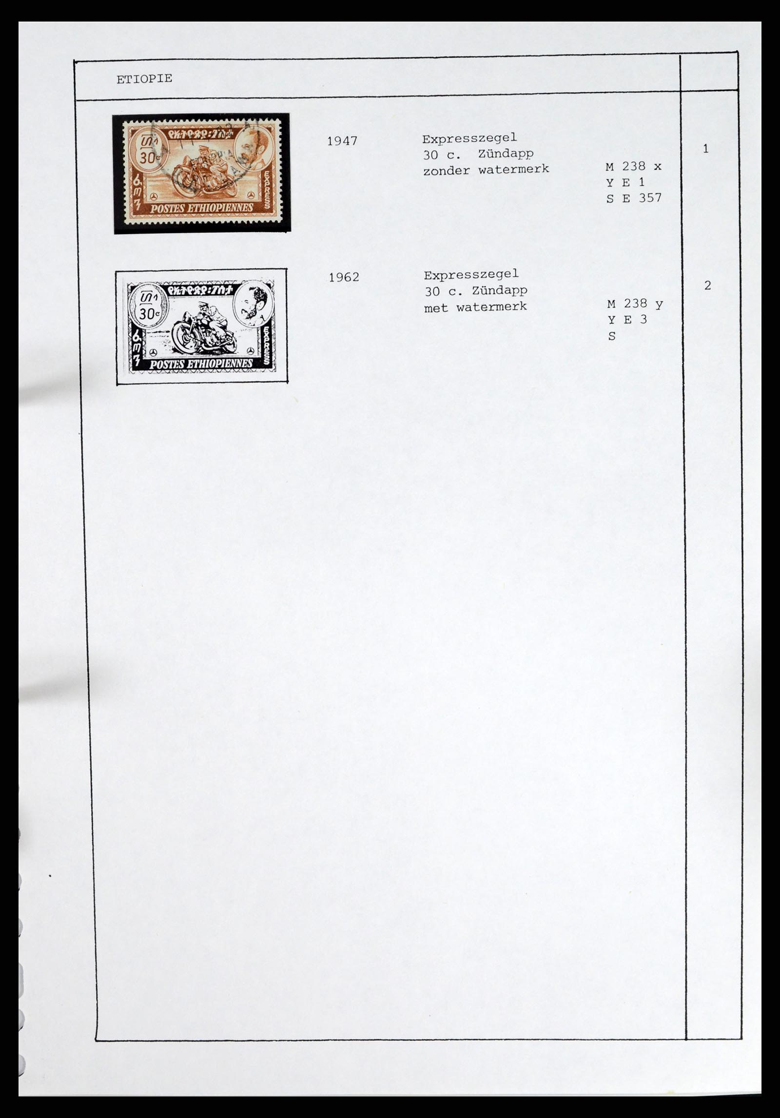 37462 077 - Postzegelverzameling 37462 Motief Motoren 1922-2000.
