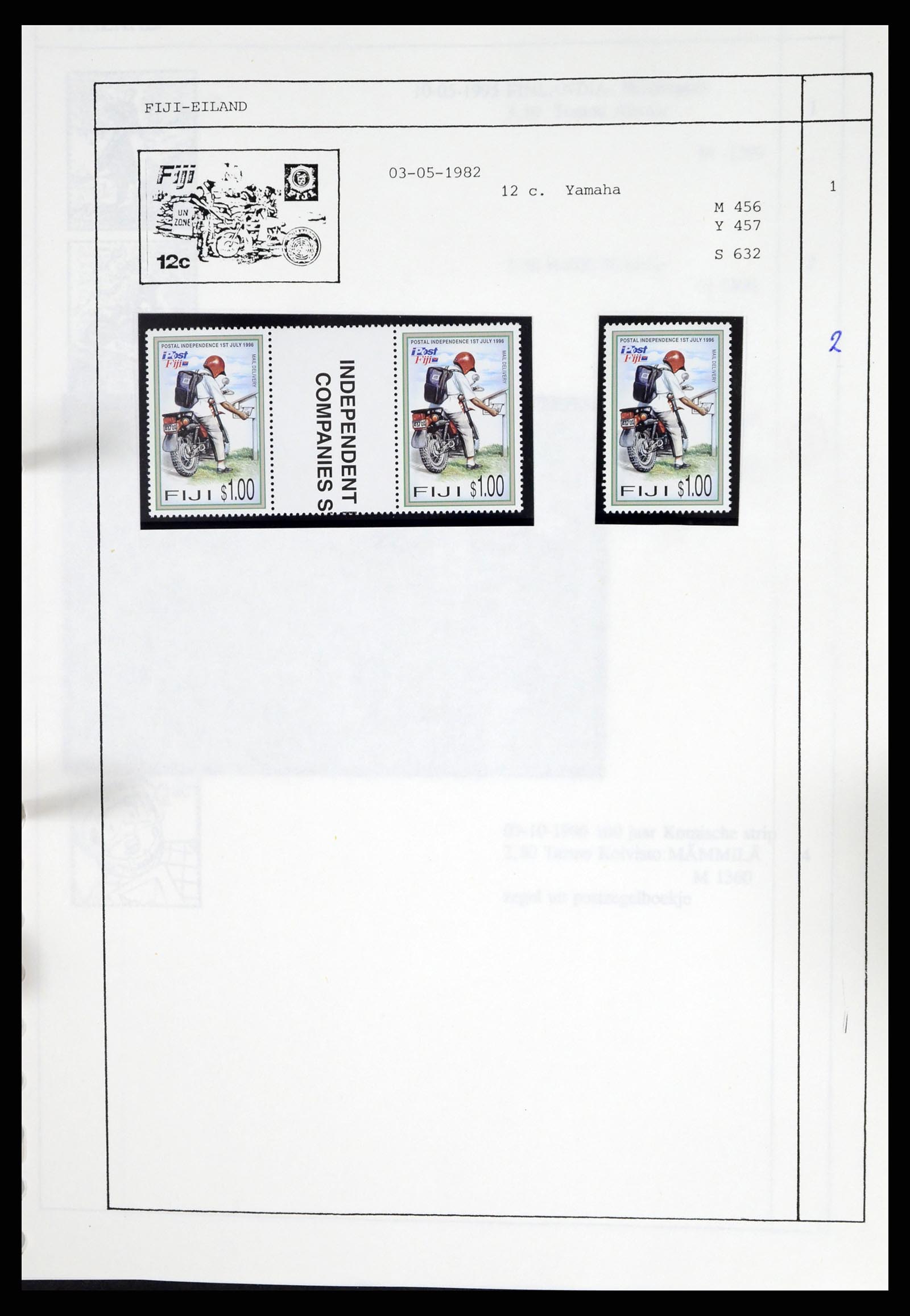 37462 078 - Postzegelverzameling 37462 Motief Motoren 1922-2000.
