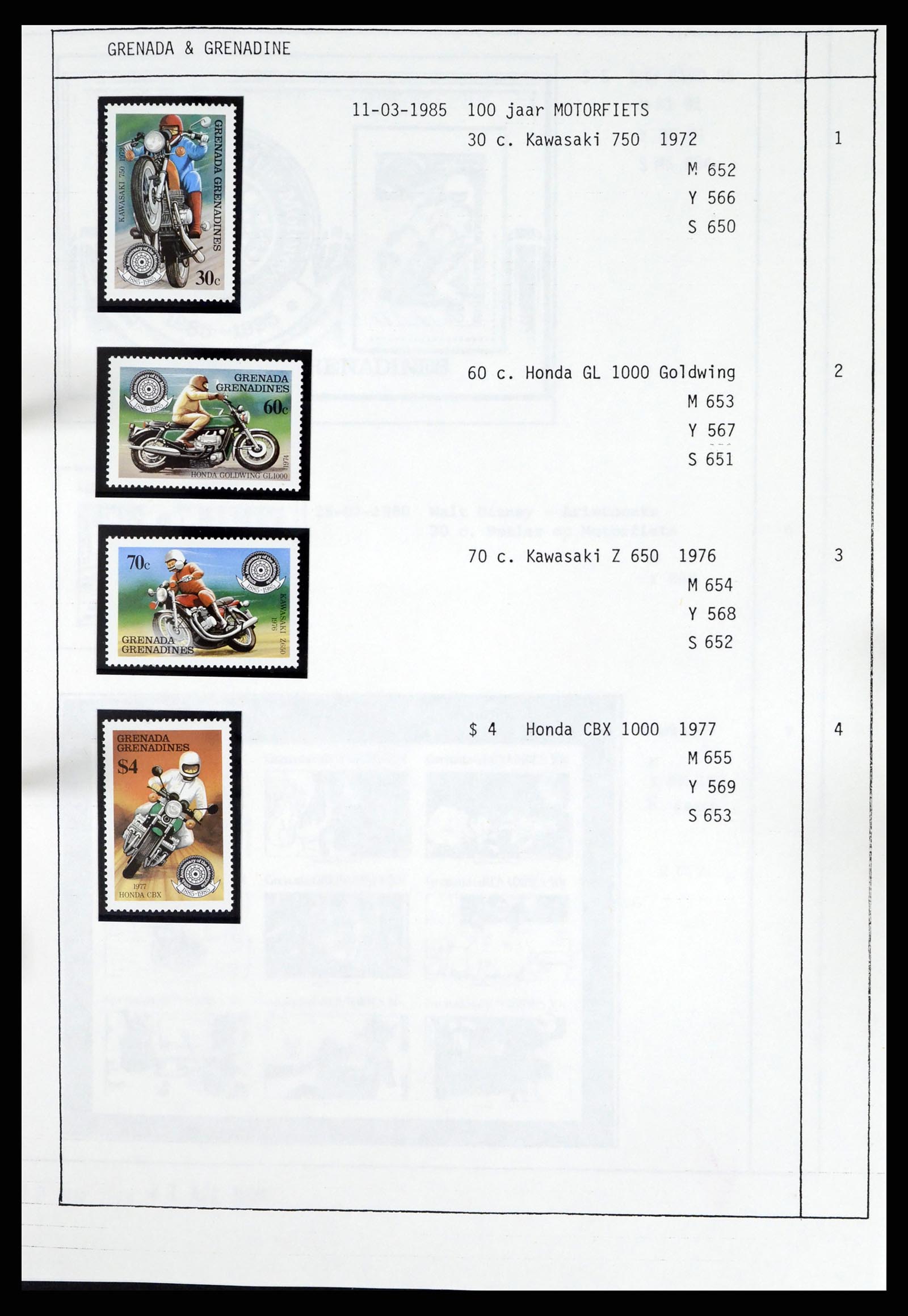 37462 089 - Stamp collection 37462 Thematics Motorcycles 1922-2000.