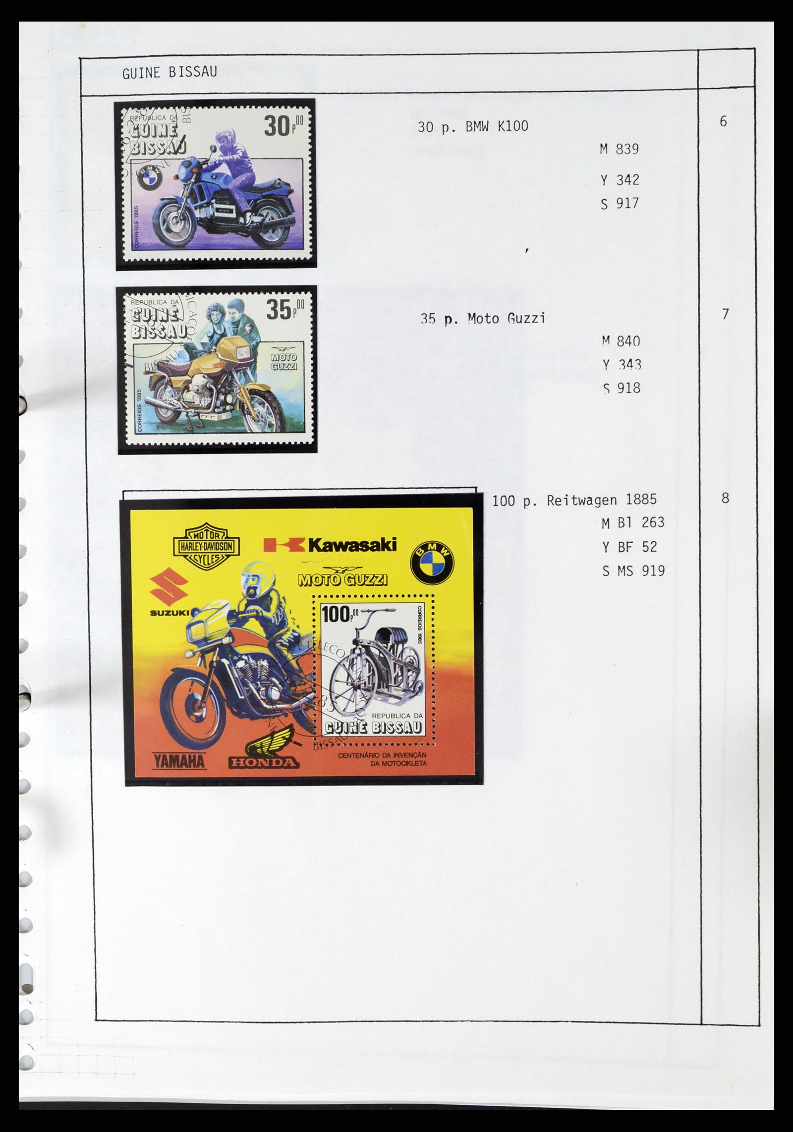 37462 096 - Stamp collection 37462 Thematics Motorcycles 1922-2000.