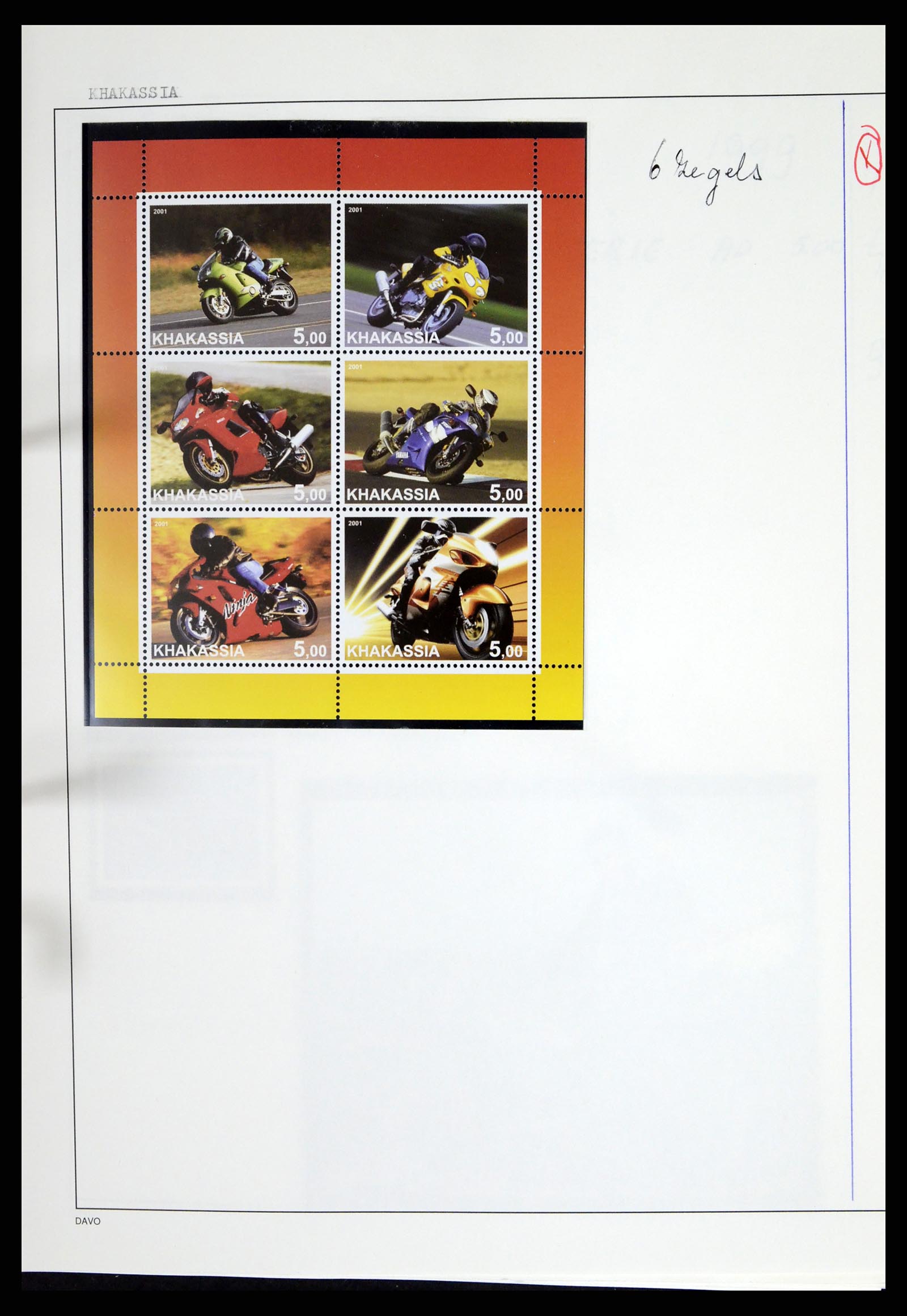 37462 125 - Postzegelverzameling 37462 Motief Motoren 1922-2000.