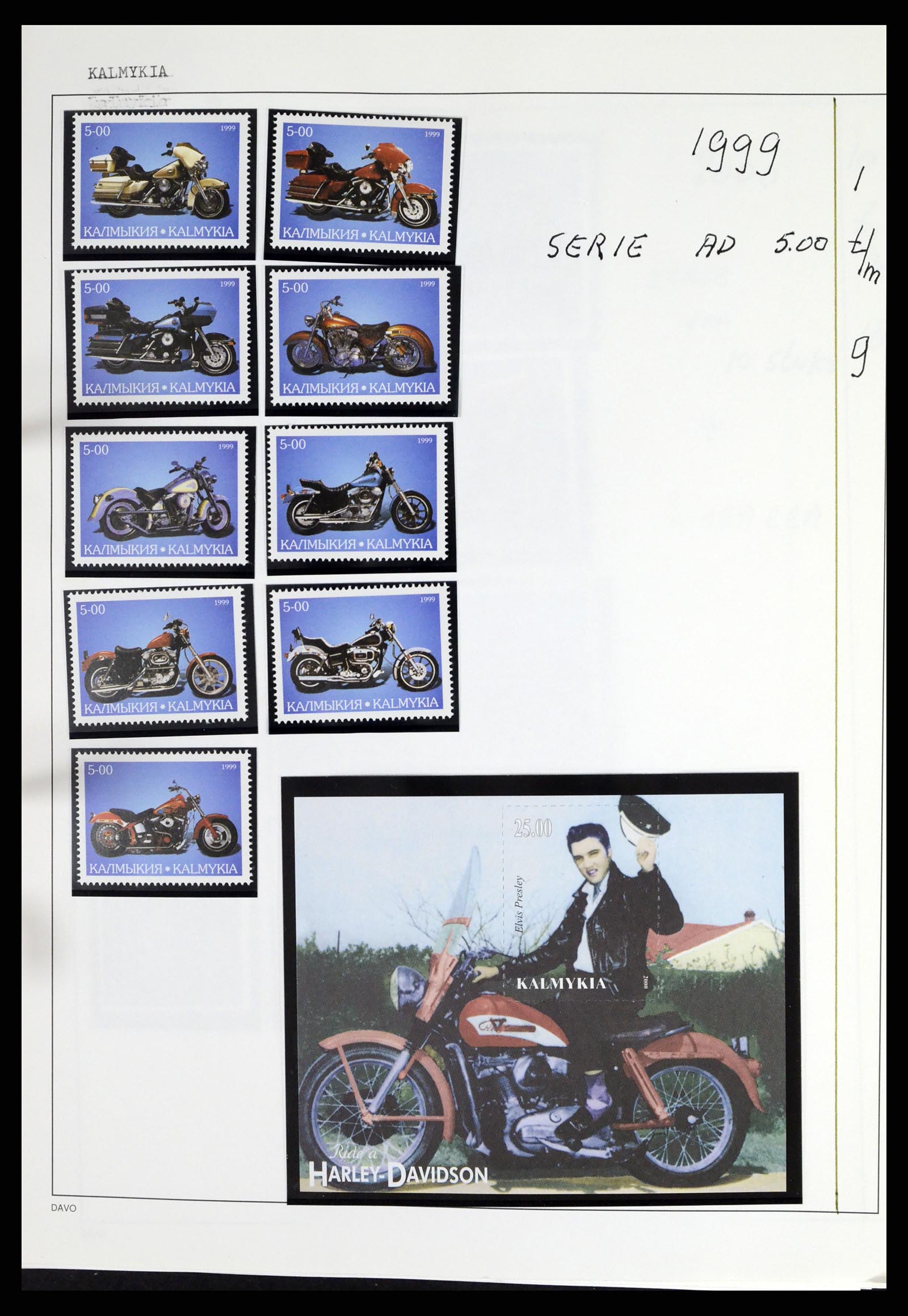 37462 126 - Postzegelverzameling 37462 Motief Motoren 1922-2000.