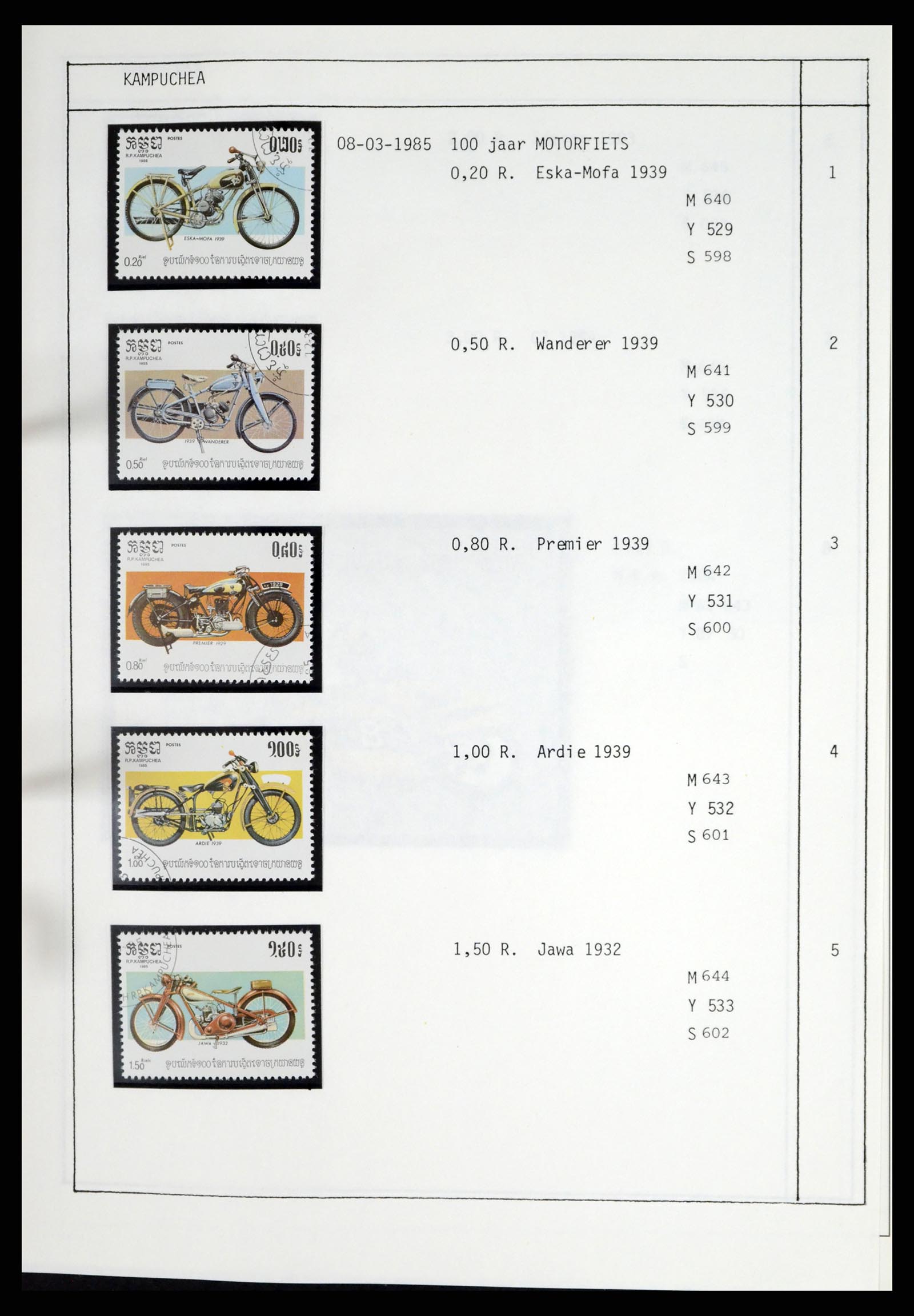37462 129 - Postzegelverzameling 37462 Motief Motoren 1922-2000.