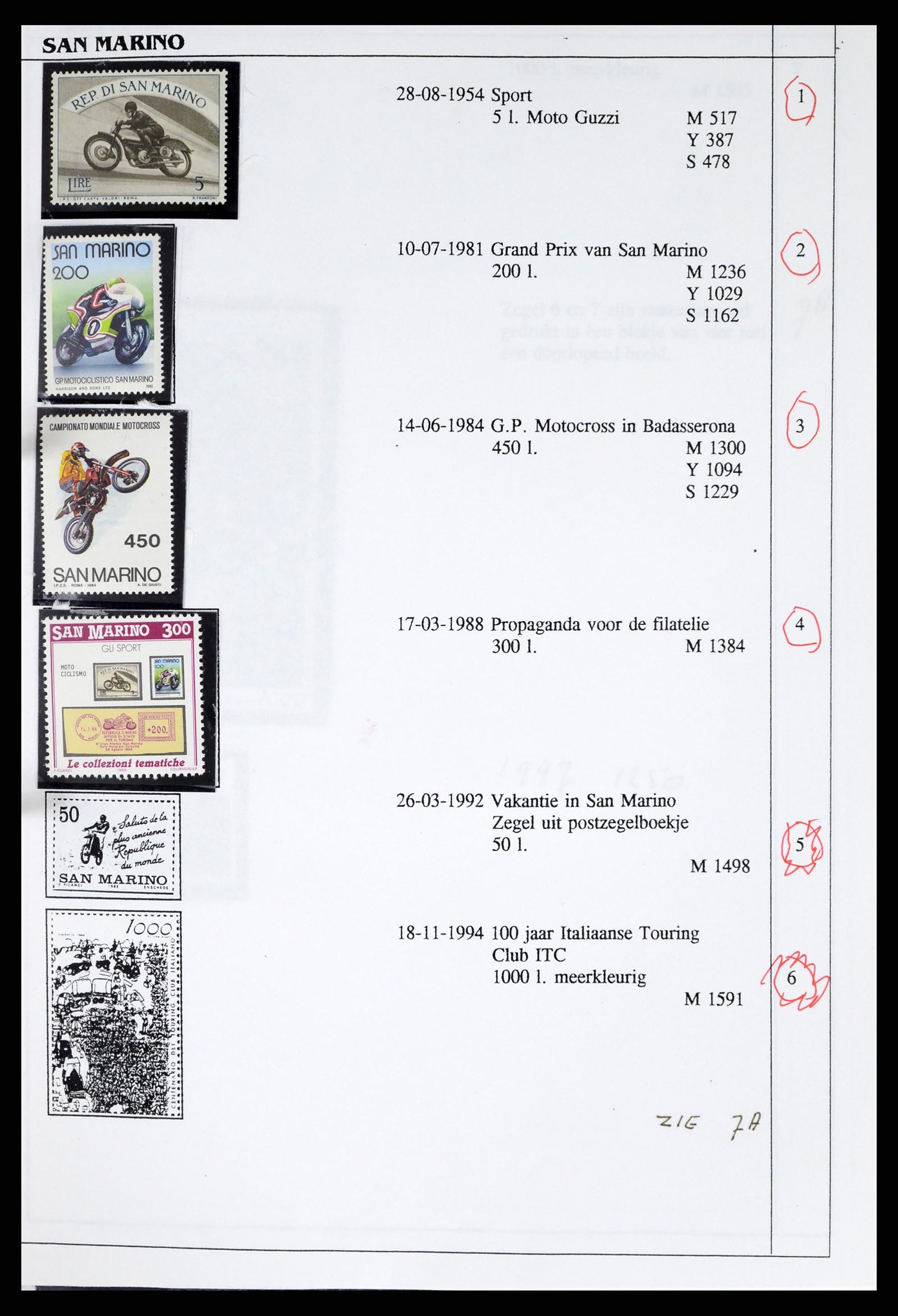 37462 243 - Postzegelverzameling 37462 Motief Motoren 1922-2000.