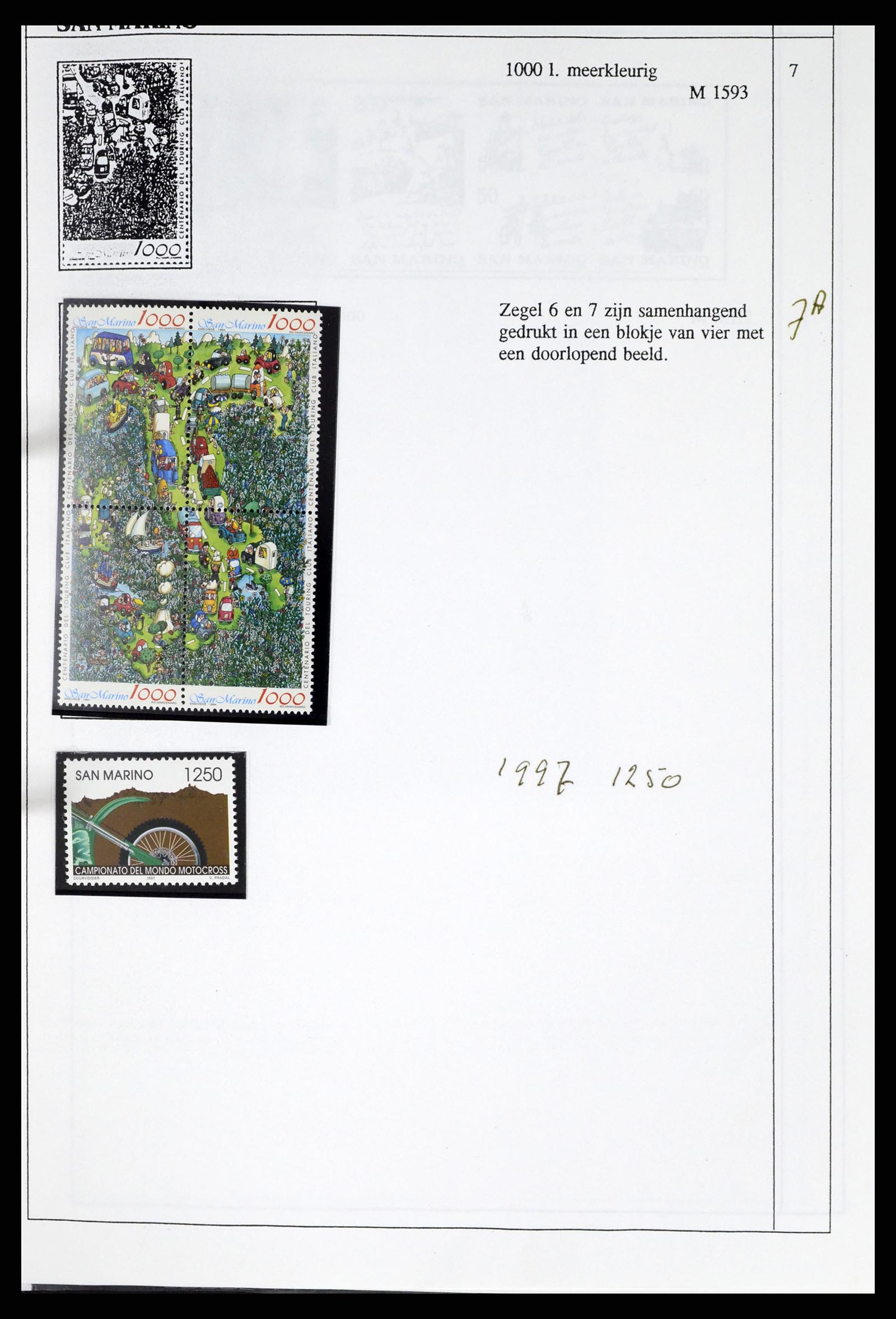 37462 244 - Postzegelverzameling 37462 Motief Motoren 1922-2000.