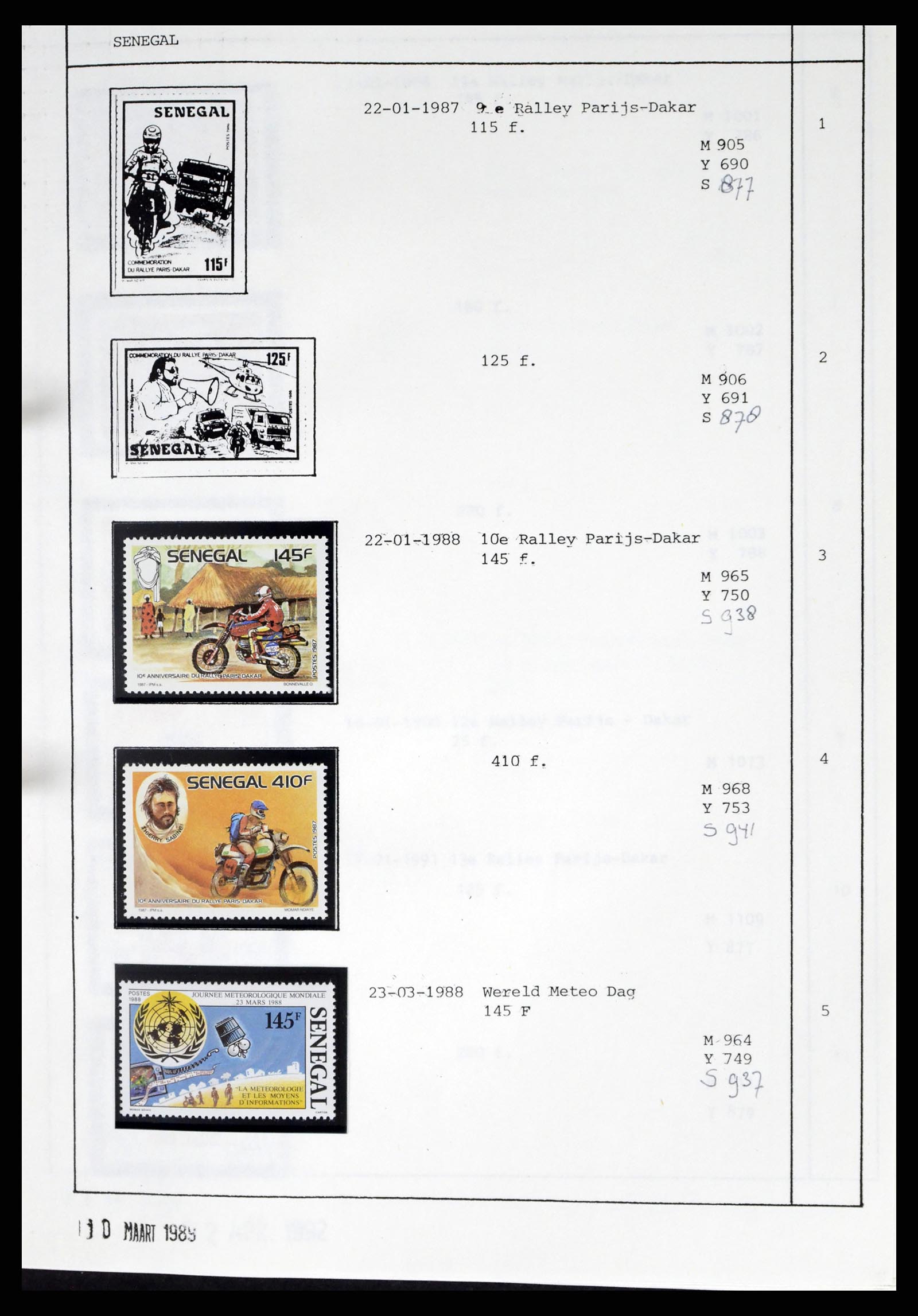 37462 247 - Postzegelverzameling 37462 Motief Motoren 1922-2000.