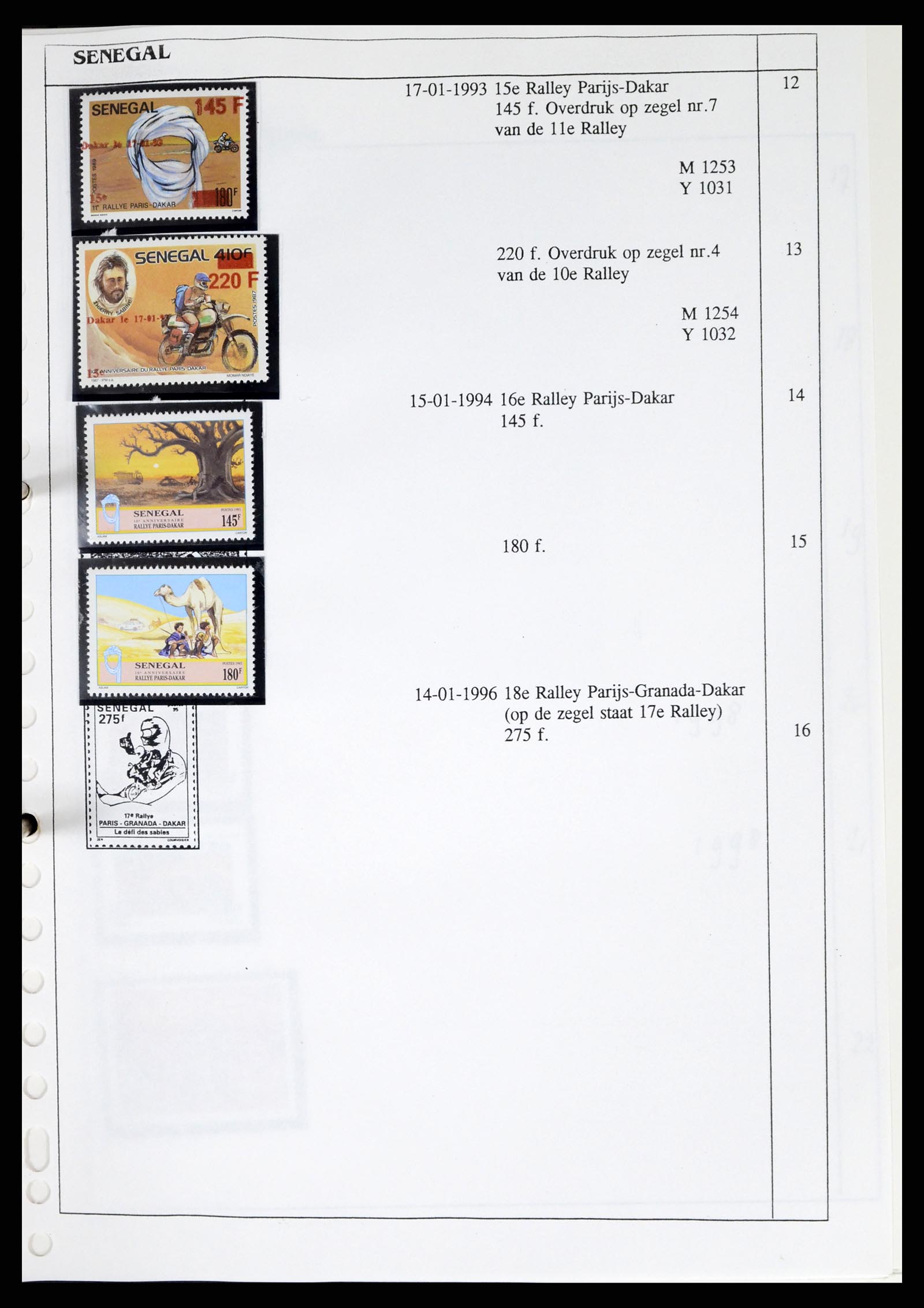 37462 249 - Postzegelverzameling 37462 Motief Motoren 1922-2000.