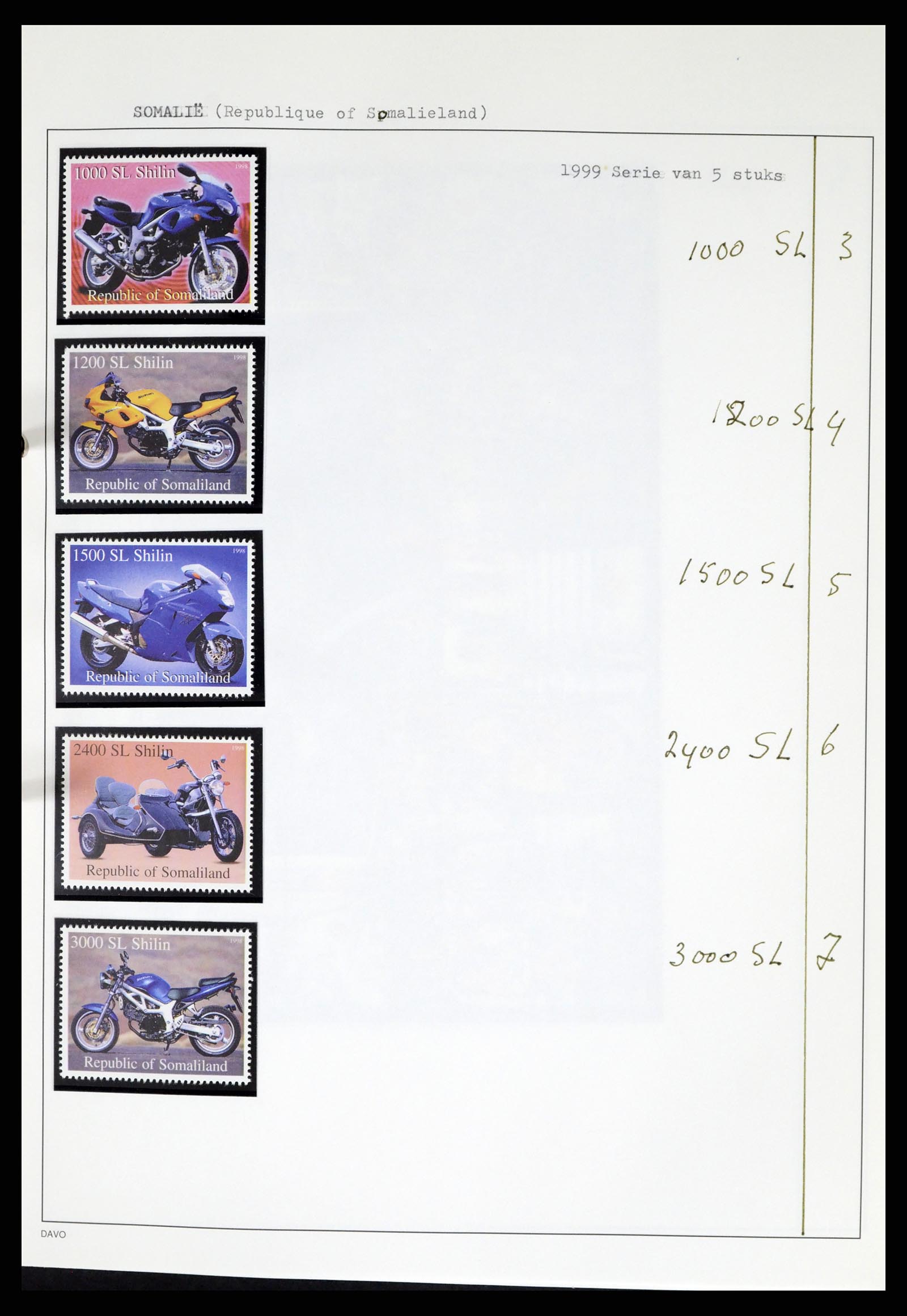37462 255 - Postzegelverzameling 37462 Motief Motoren 1922-2000.