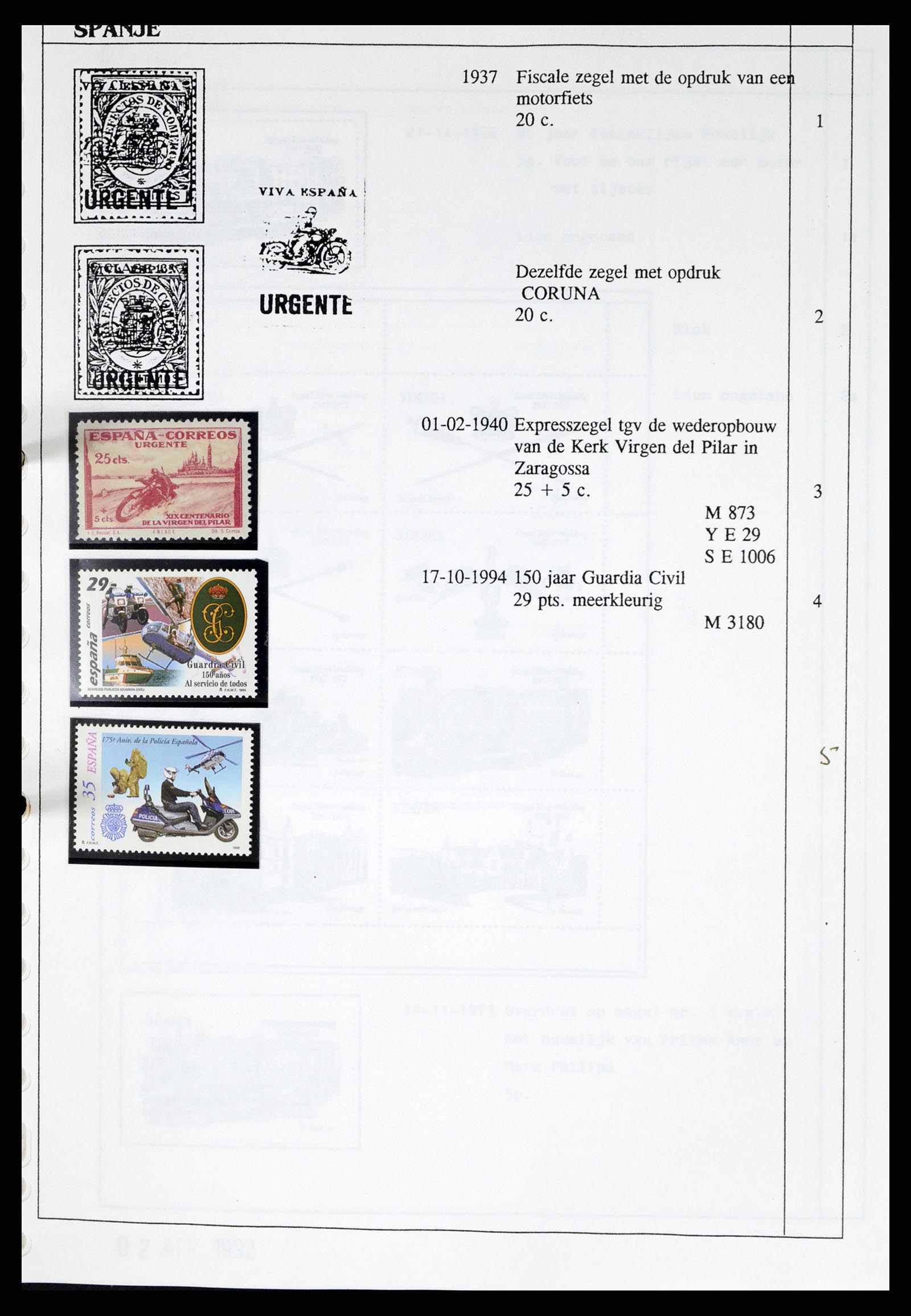 37462 257 - Postzegelverzameling 37462 Motief Motoren 1922-2000.
