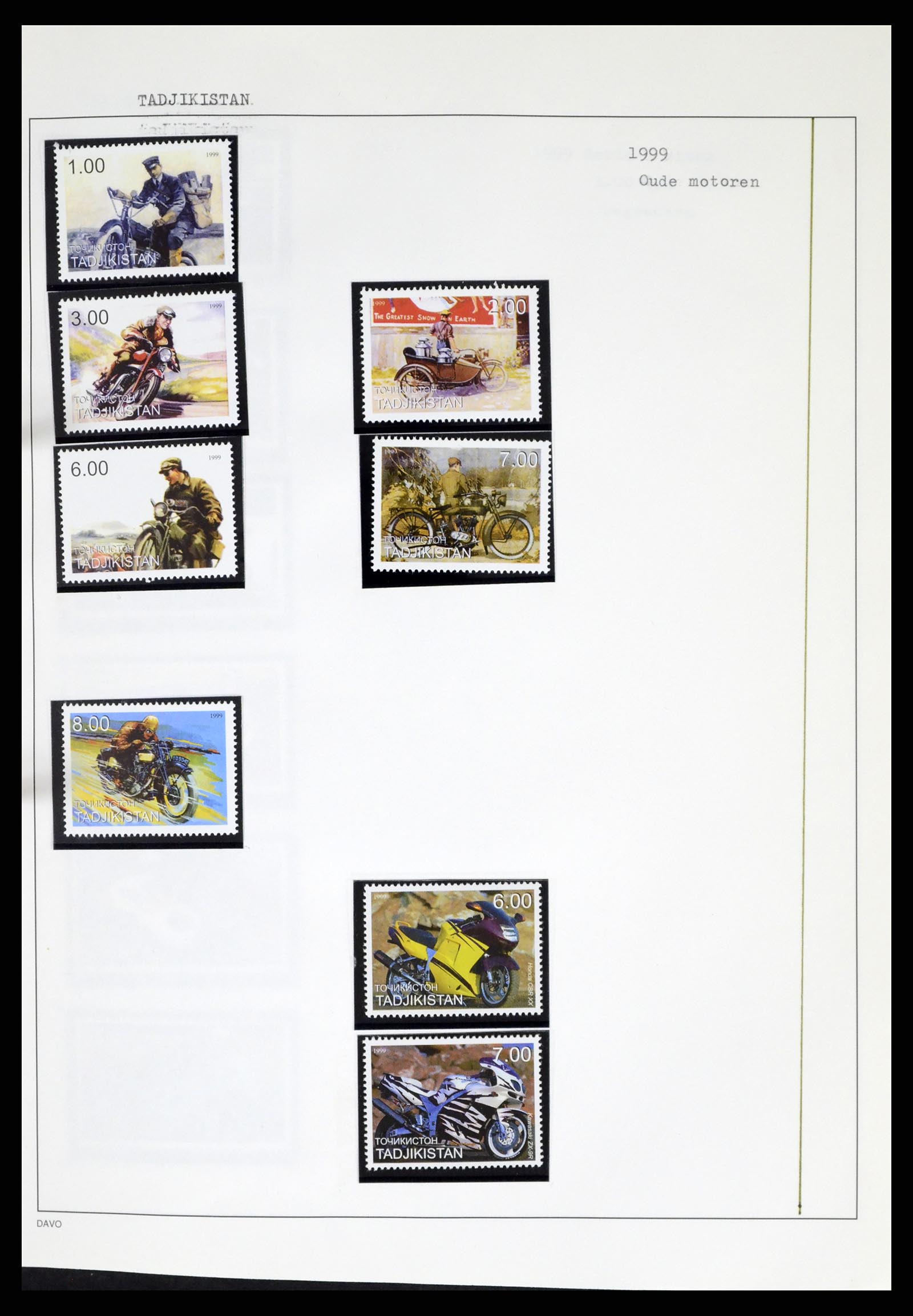 37462 263 - Postzegelverzameling 37462 Motief Motoren 1922-2000.