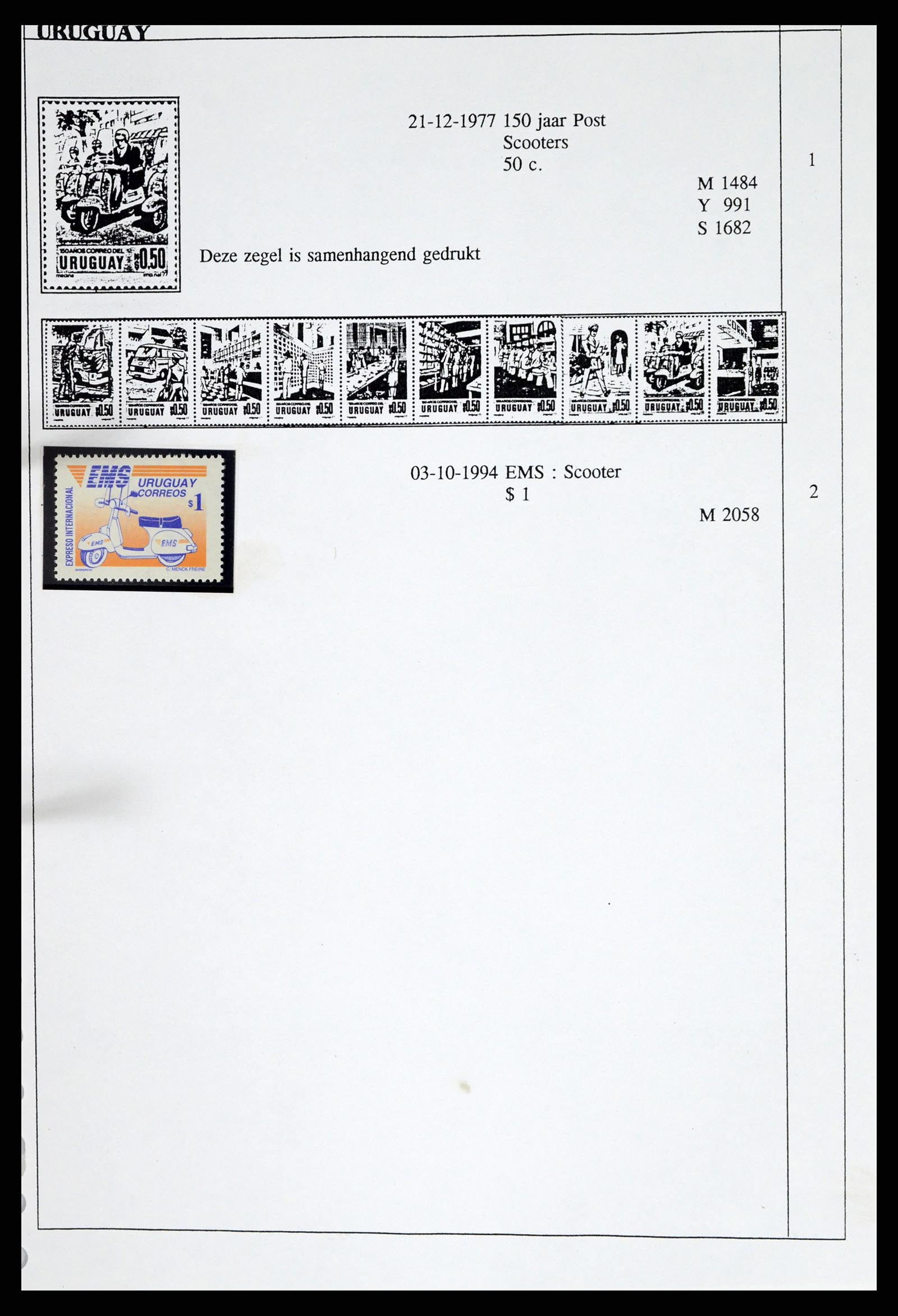 37462 289 - Postzegelverzameling 37462 Motief Motoren 1922-2000.