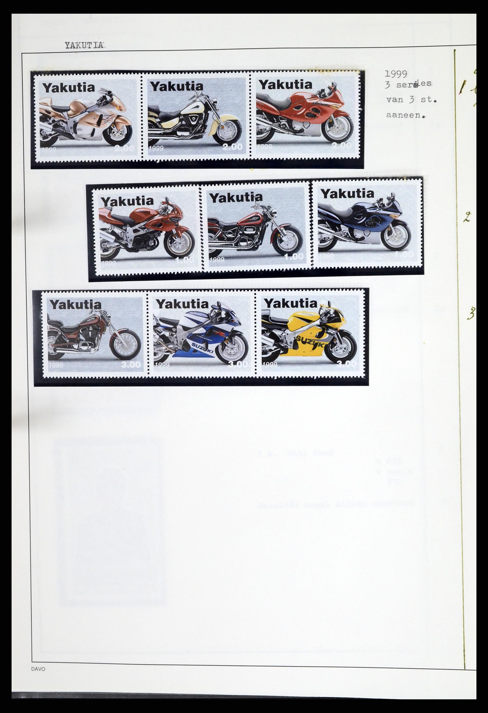 37462 300 - Postzegelverzameling 37462 Motief Motoren 1922-2000.
