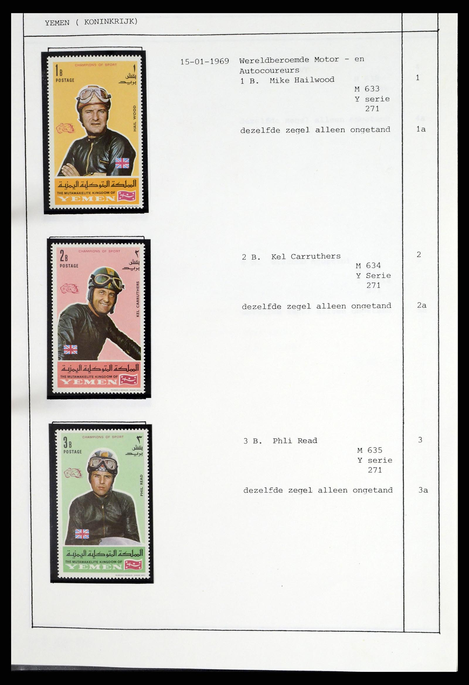 37462 301 - Postzegelverzameling 37462 Motief Motoren 1922-2000.