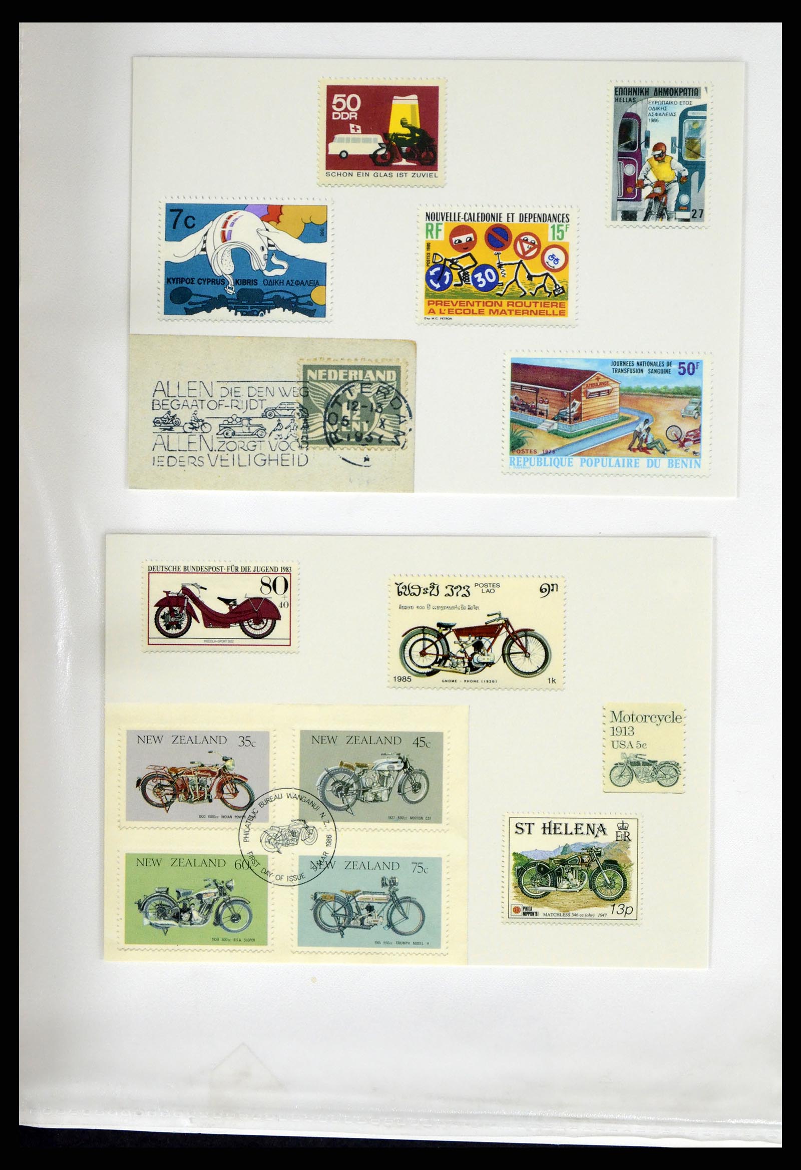 37462 327 - Postzegelverzameling 37462 Motief Motoren 1922-2000.