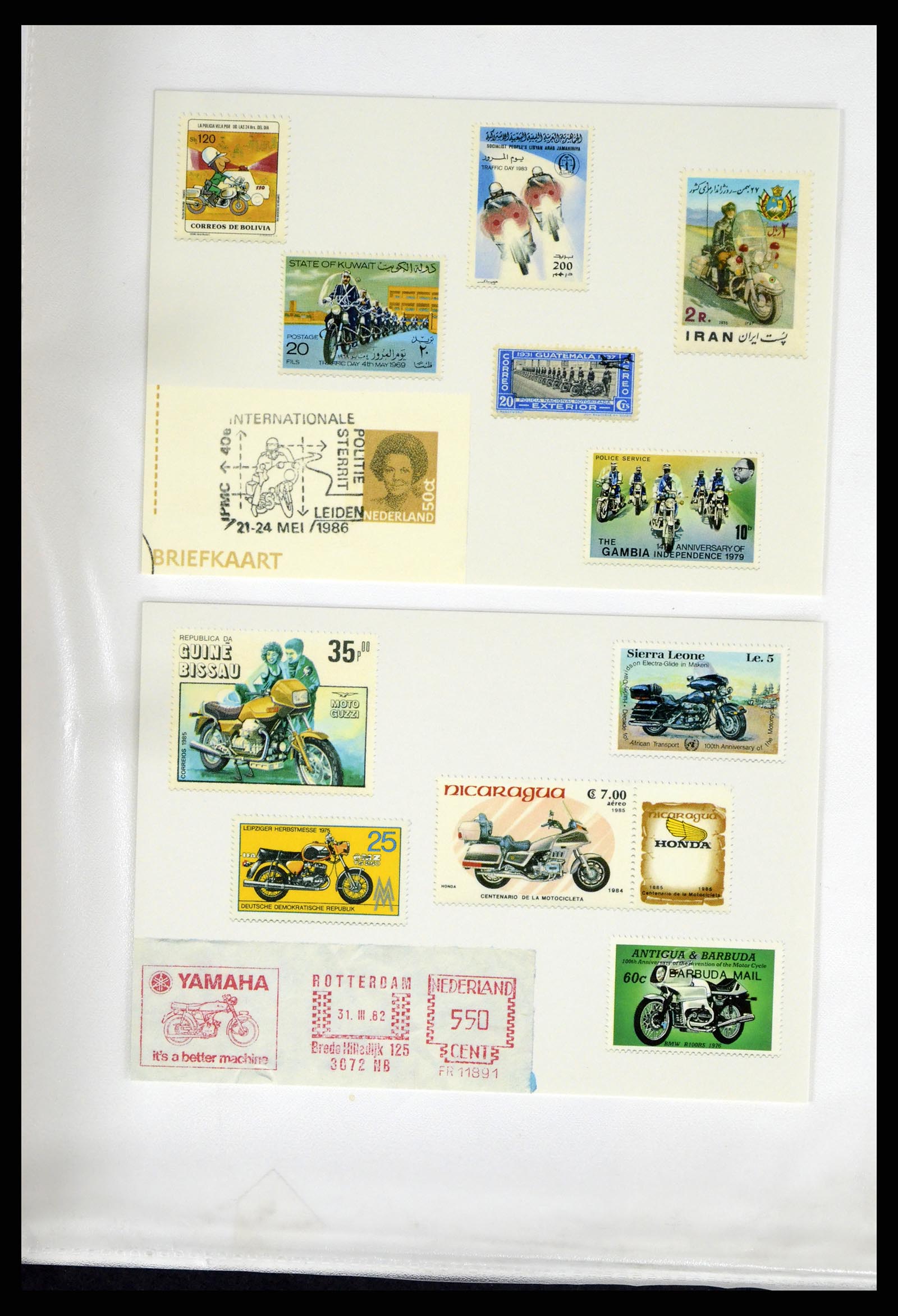 37462 329 - Stamp collection 37462 Thematics Motorcycles 1922-2000.