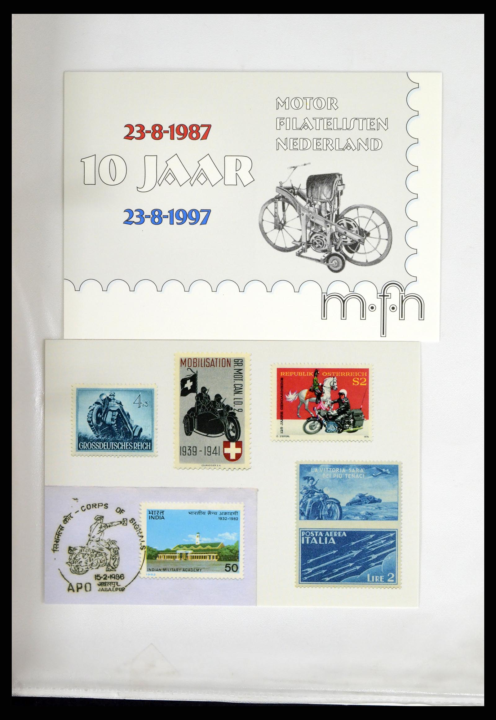 37462 331 - Postzegelverzameling 37462 Motief Motoren 1922-2000.
