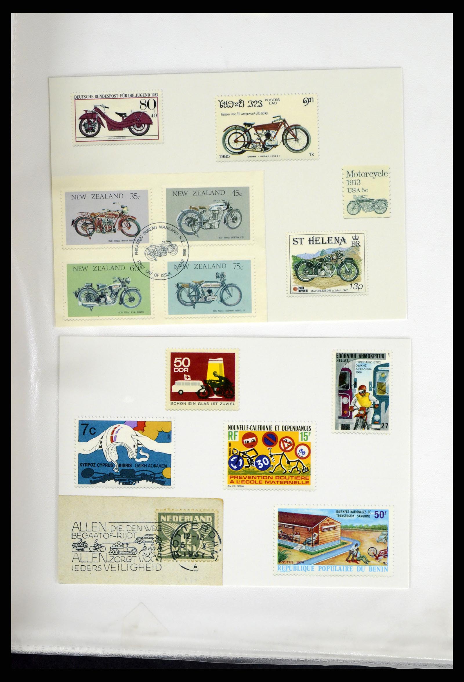 37462 332 - Postzegelverzameling 37462 Motief Motoren 1922-2000.