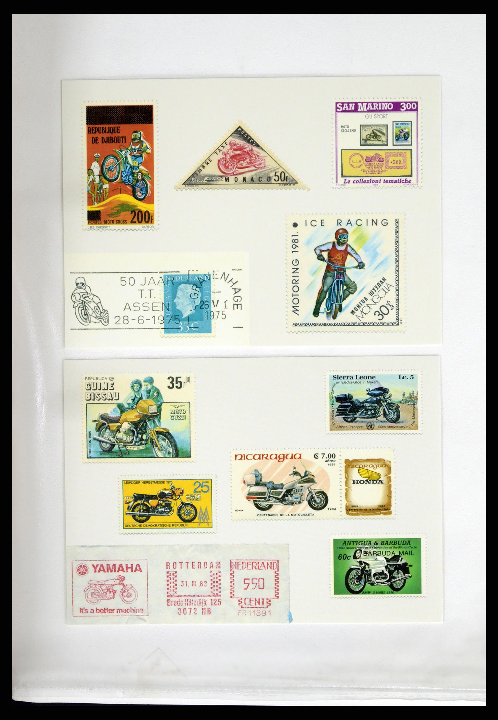 37462 333 - Stamp collection 37462 Thematics Motorcycles 1922-2000.