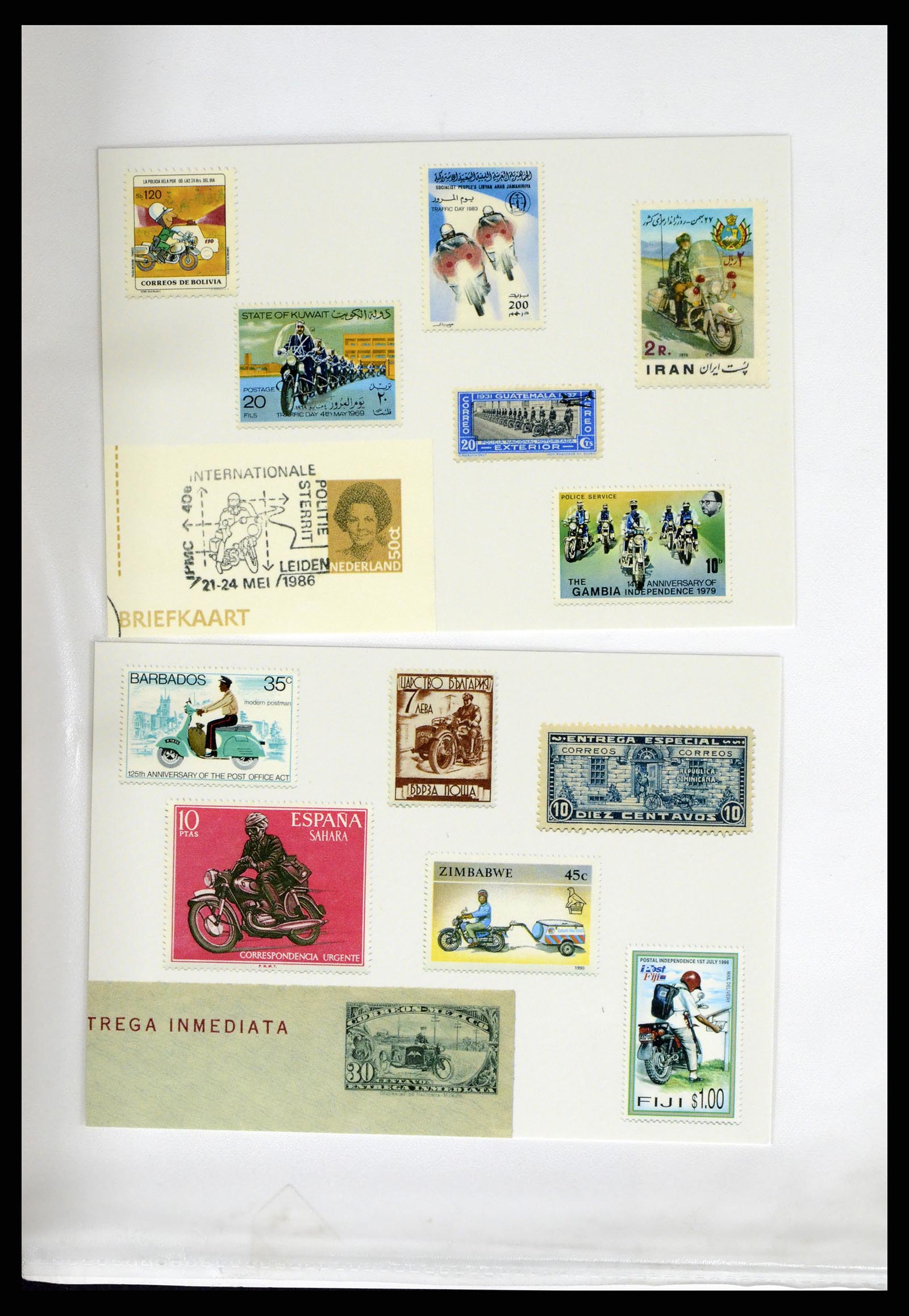 37462 334 - Postzegelverzameling 37462 Motief Motoren 1922-2000.