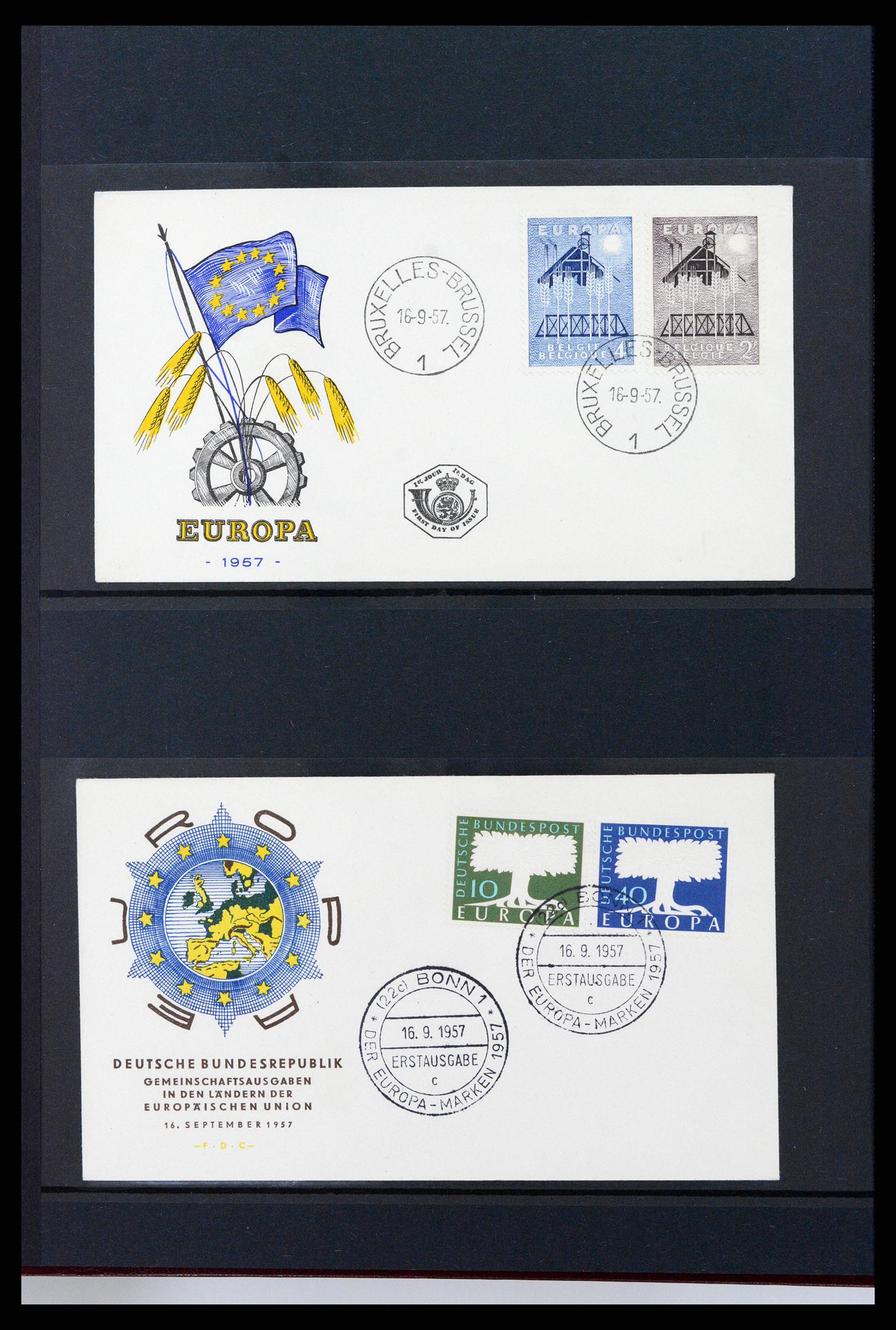 37463 004 - Postzegelverzameling 37463 Europa CEPT FDC's 1956-1994.
