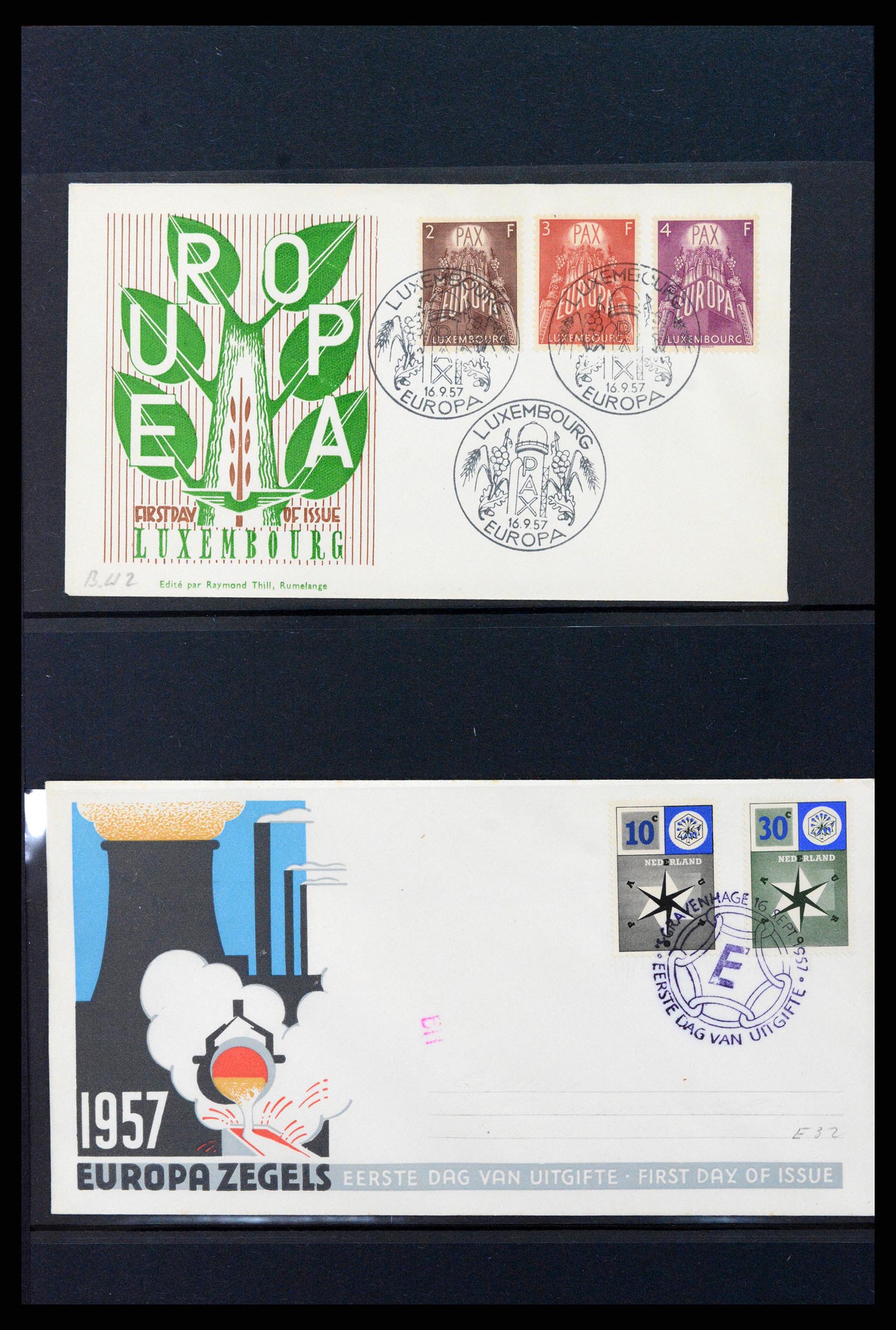 37463 006 - Postzegelverzameling 37463 Europa CEPT FDC's 1956-1994.