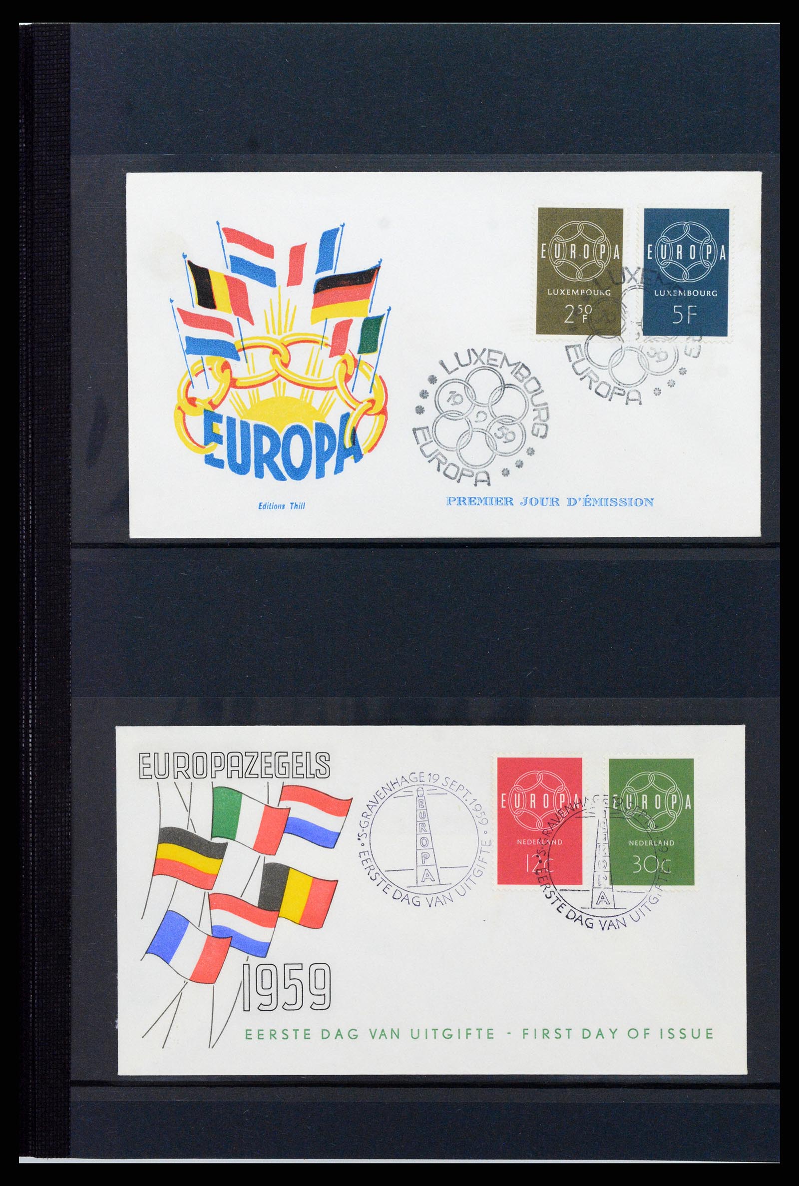 37463 014 - Postzegelverzameling 37463 Europa CEPT FDC's 1956-1994.